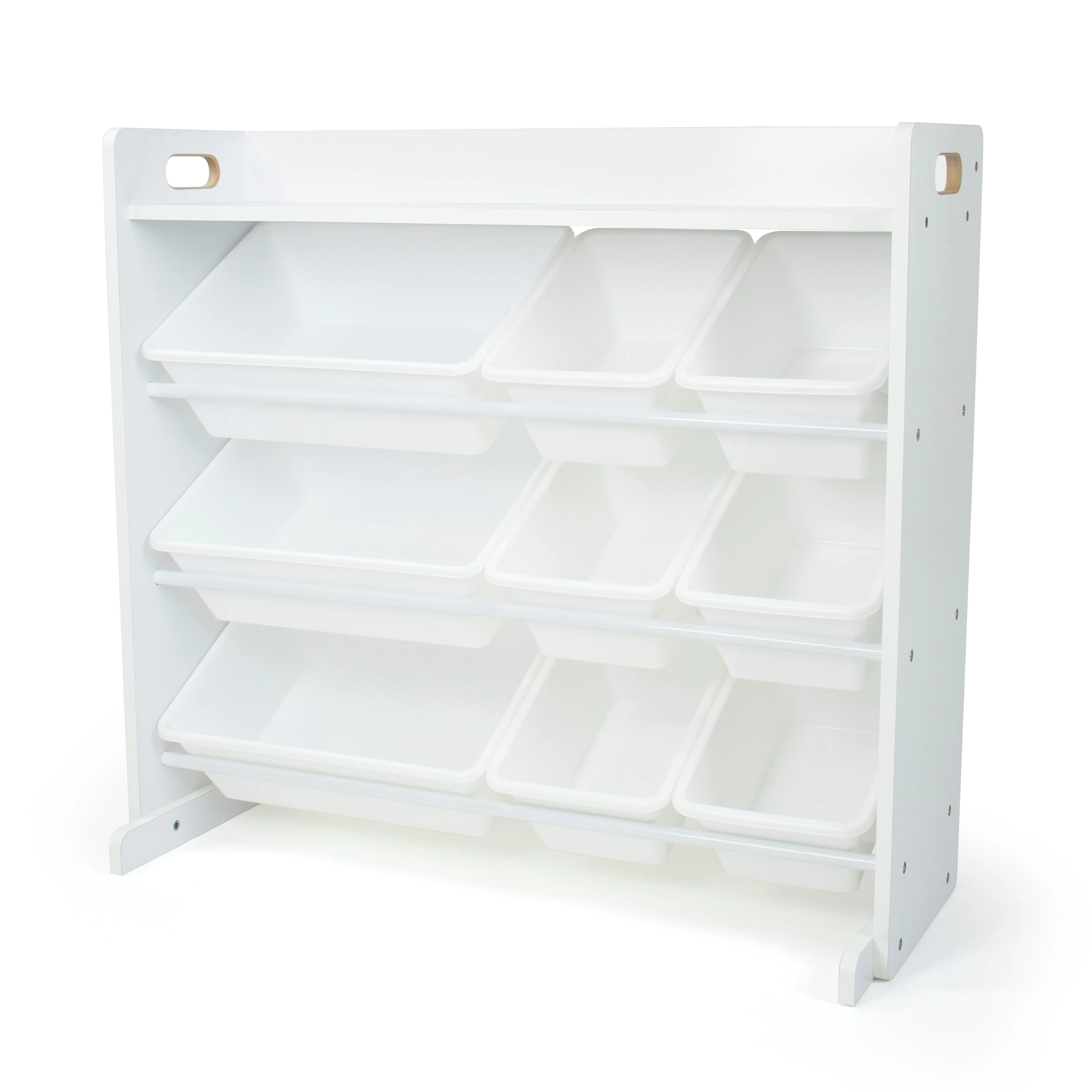 Cambridge White Toy Storage Organizer with Shelf and 9 Storage Bins