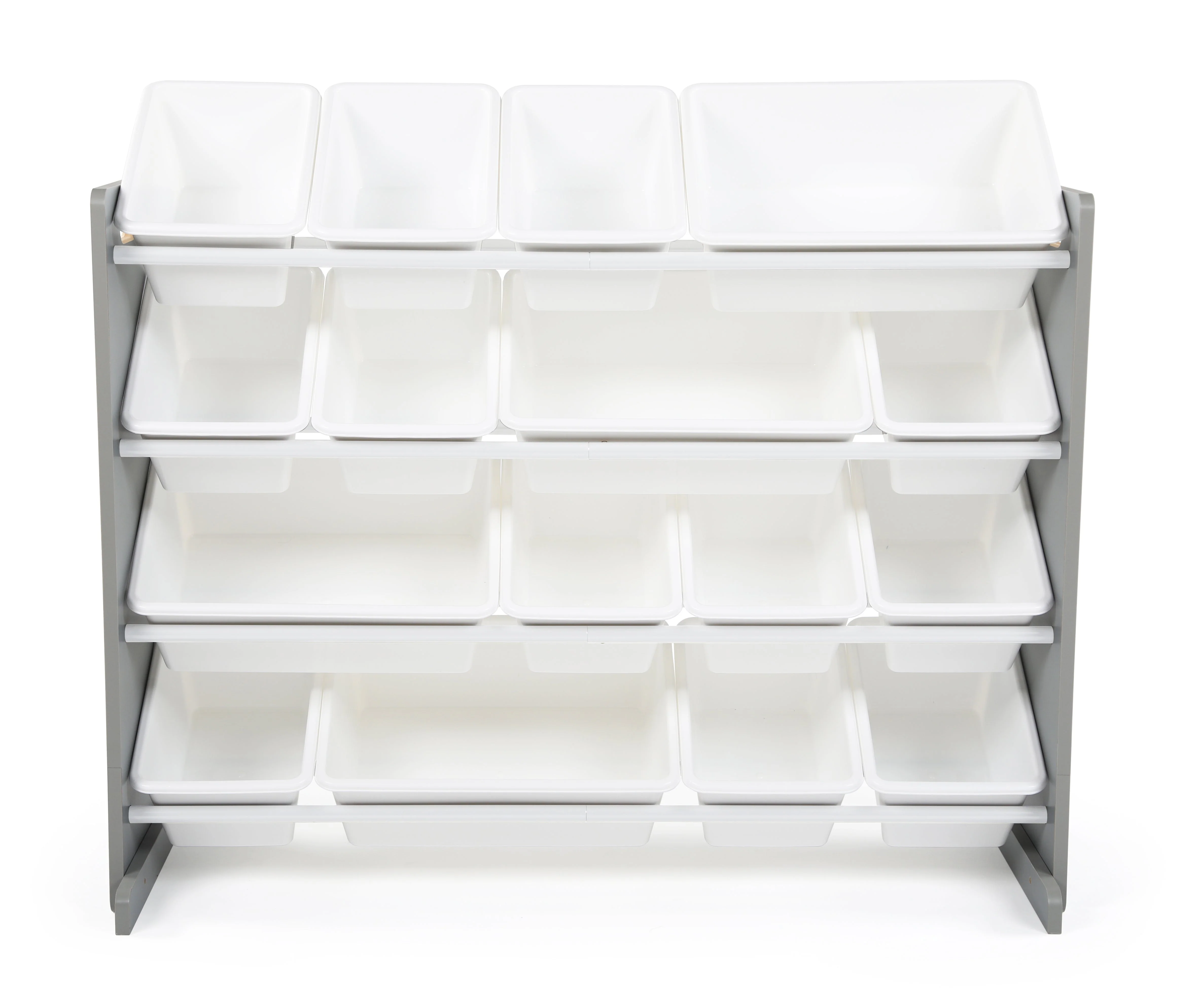 Supersized Grey and White 16-Bin Toy Organizer