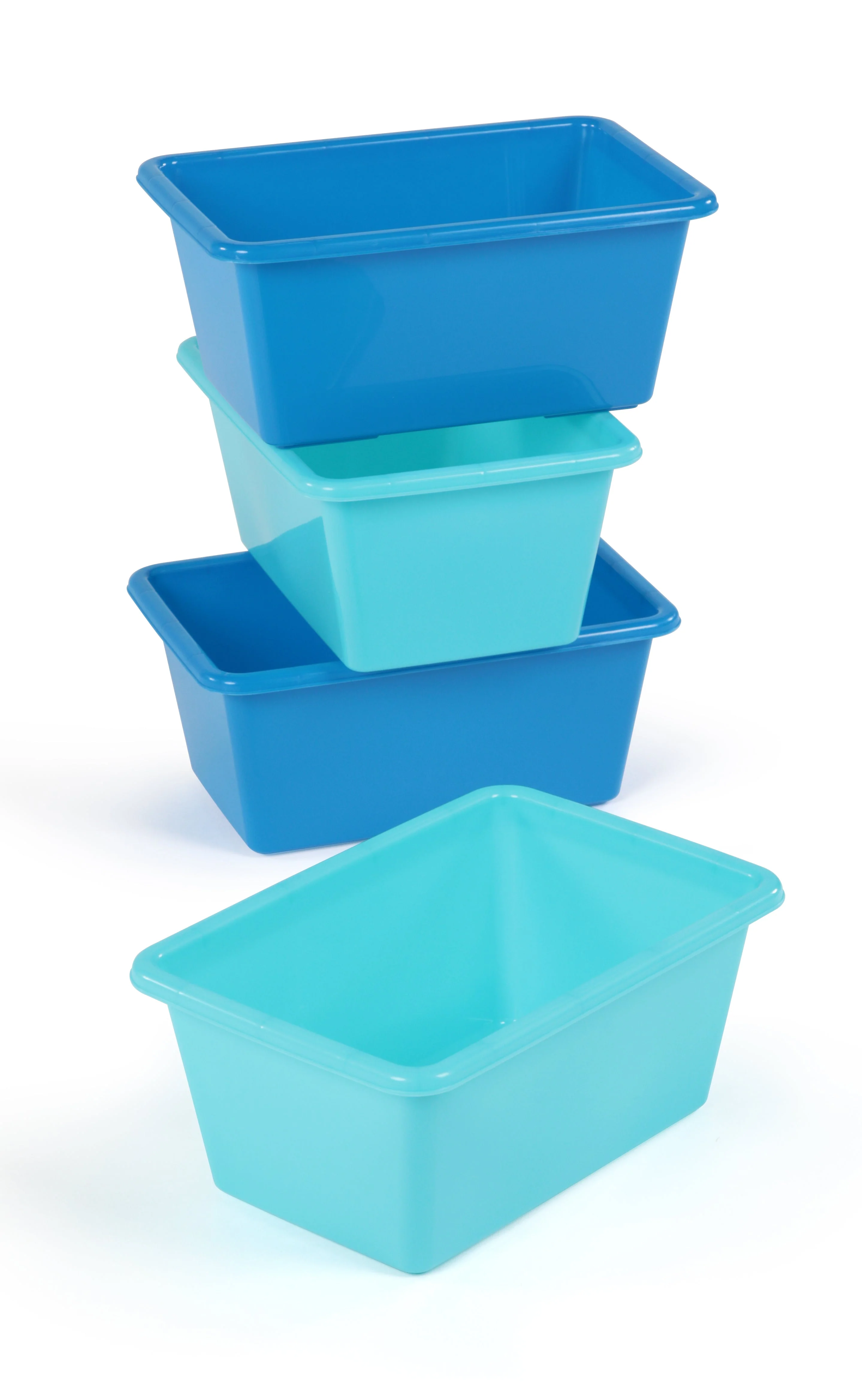 Blue & Aqua Bins 4 Pack, Small