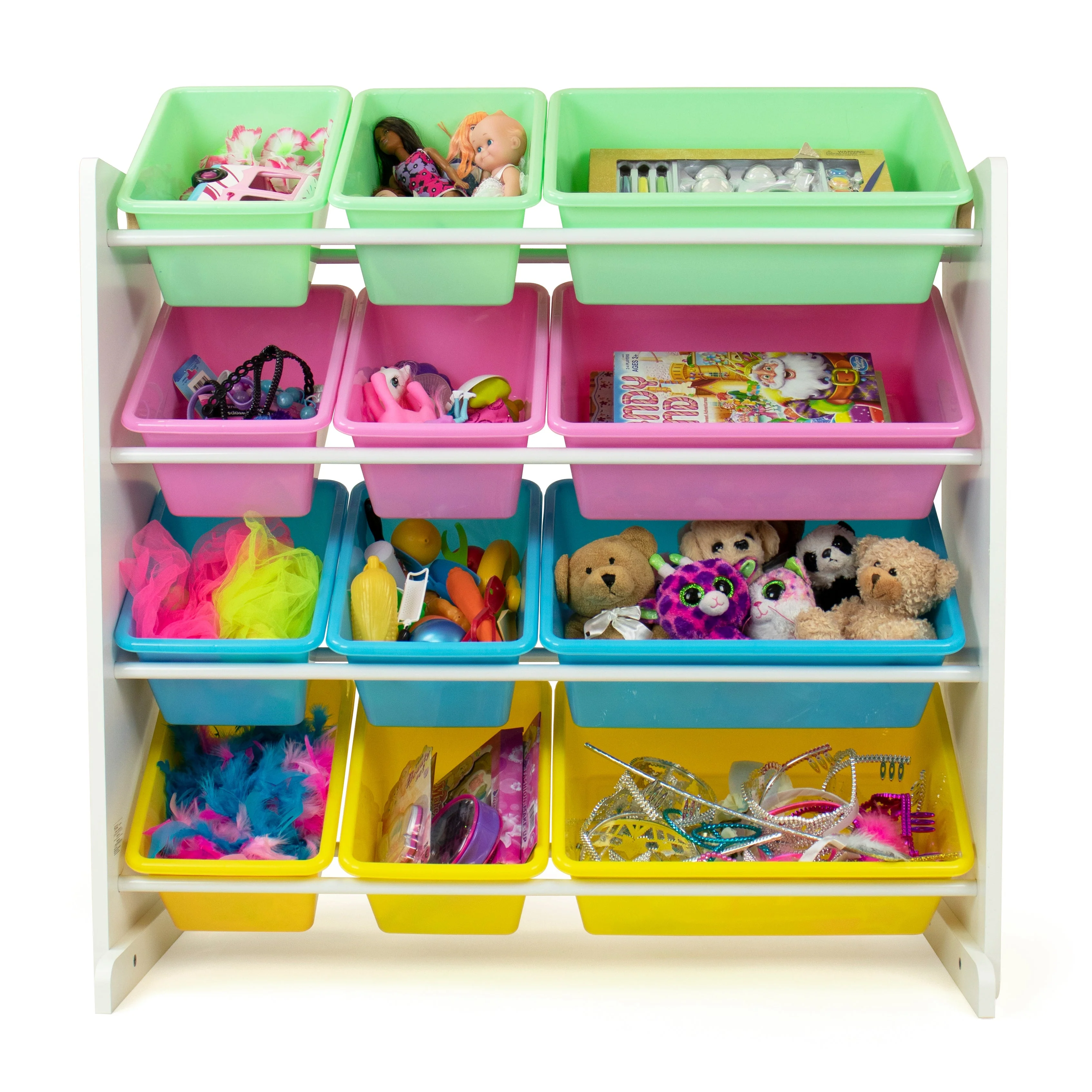 Pastel 12-Bin Toy Organizer