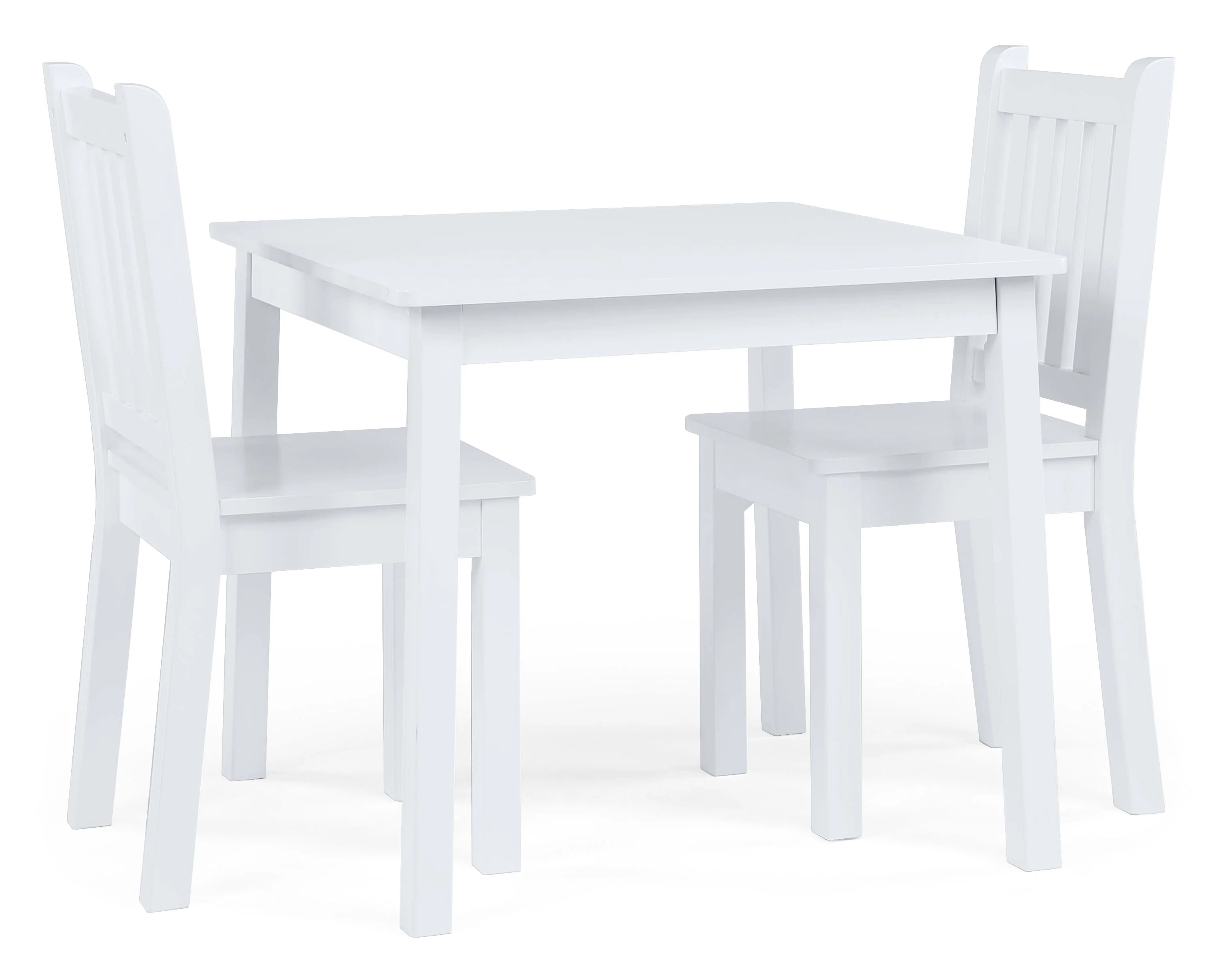 Daylight Wood Table & 2 Chairs Set, White