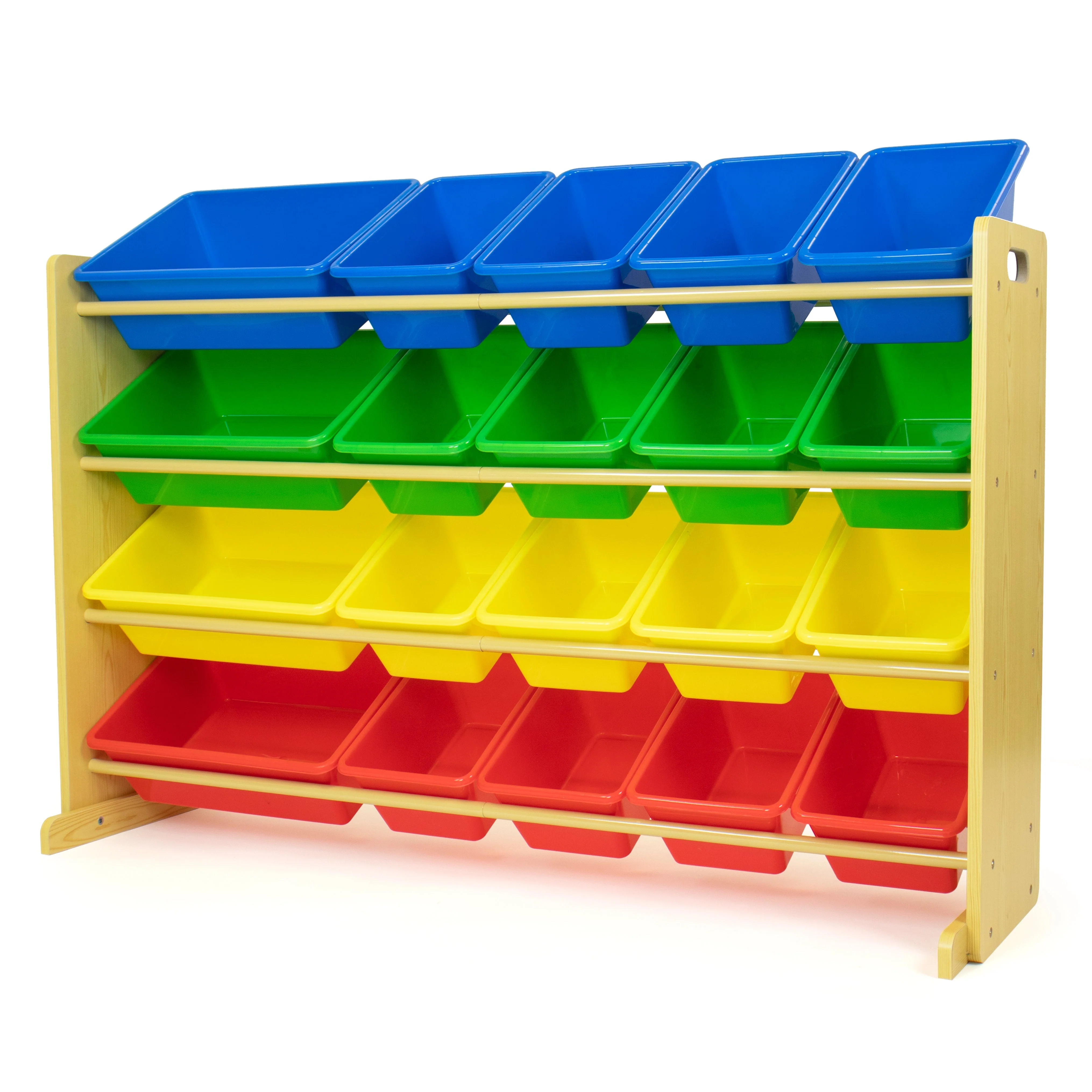Extra Large Toy Storage Organizer with 20  Storage Bins, Primary Colors
