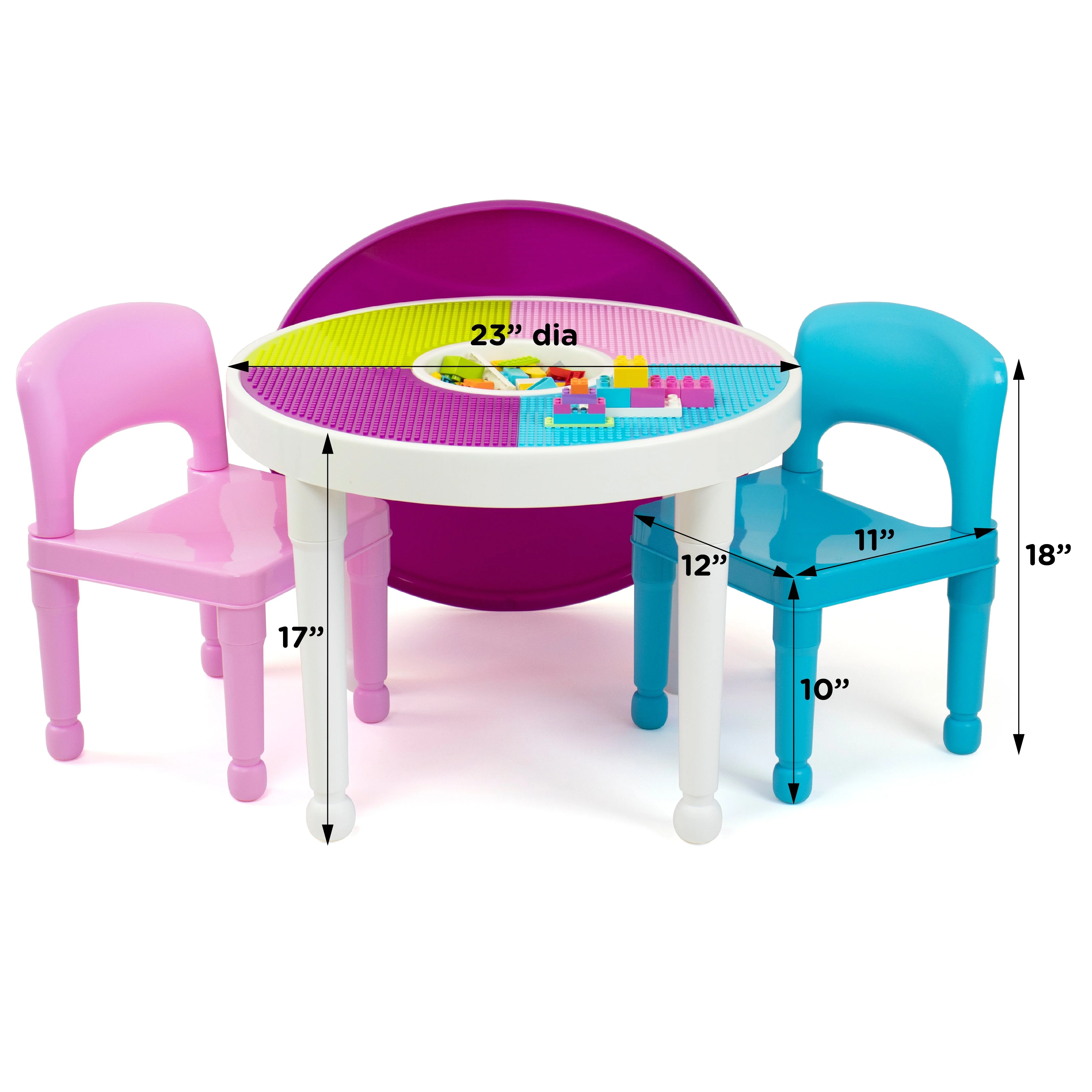Forever 2-in-1 Building Block Compatible Activity Table