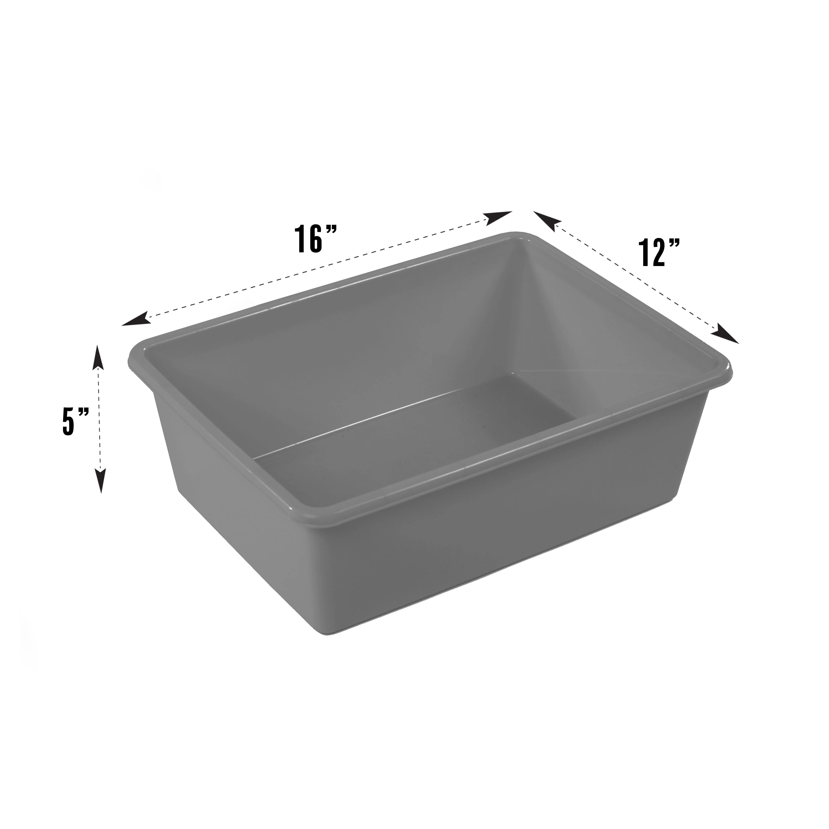Grey Bin 4Pack, Large