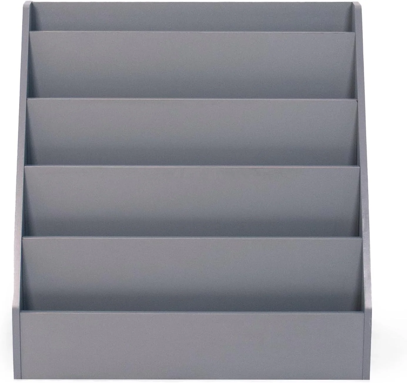 Humble Crew Camden Children's Wooden Bookcase Storage Rack with 5 Tiers, Grey