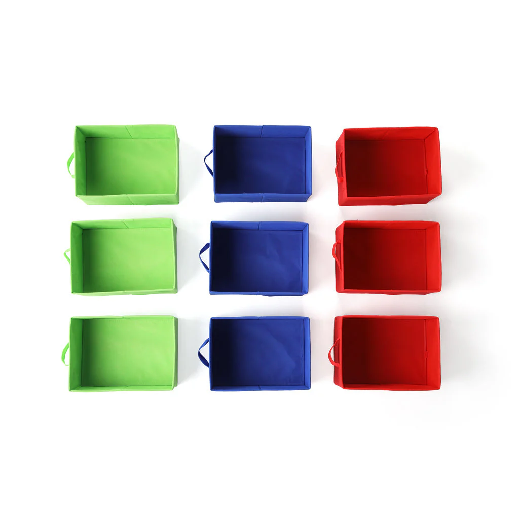 Primary Toy Organizer with 9 Fabric Bins