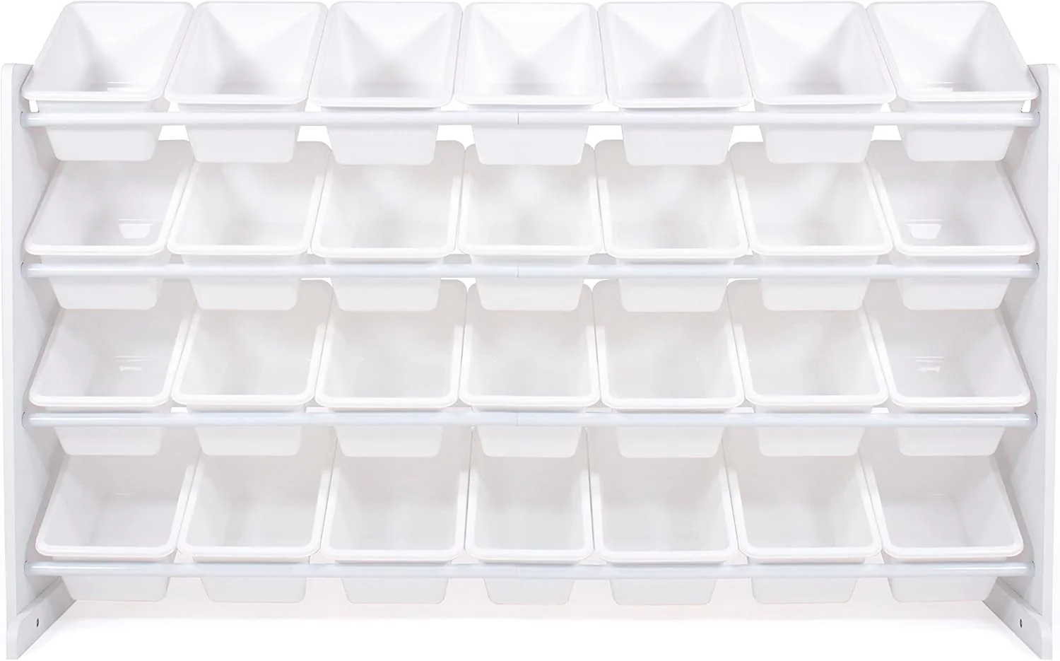 Humble Crew Cambridge Mega Kids Toy Storage Organizer with 28 Storage Bins, White