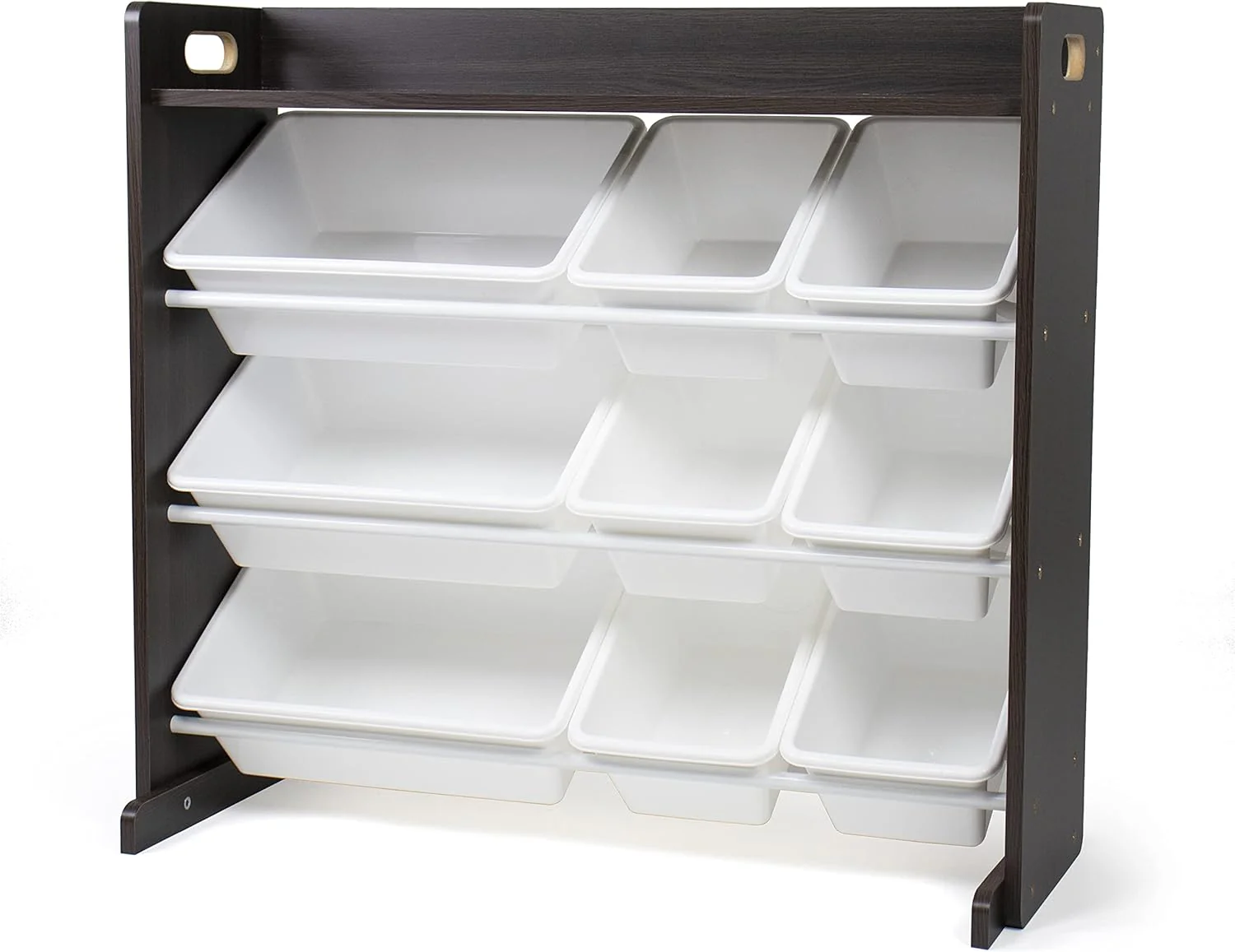 Humble Crew Espresso Toy Storage Organizer with Shelf and 9 Storage Bins