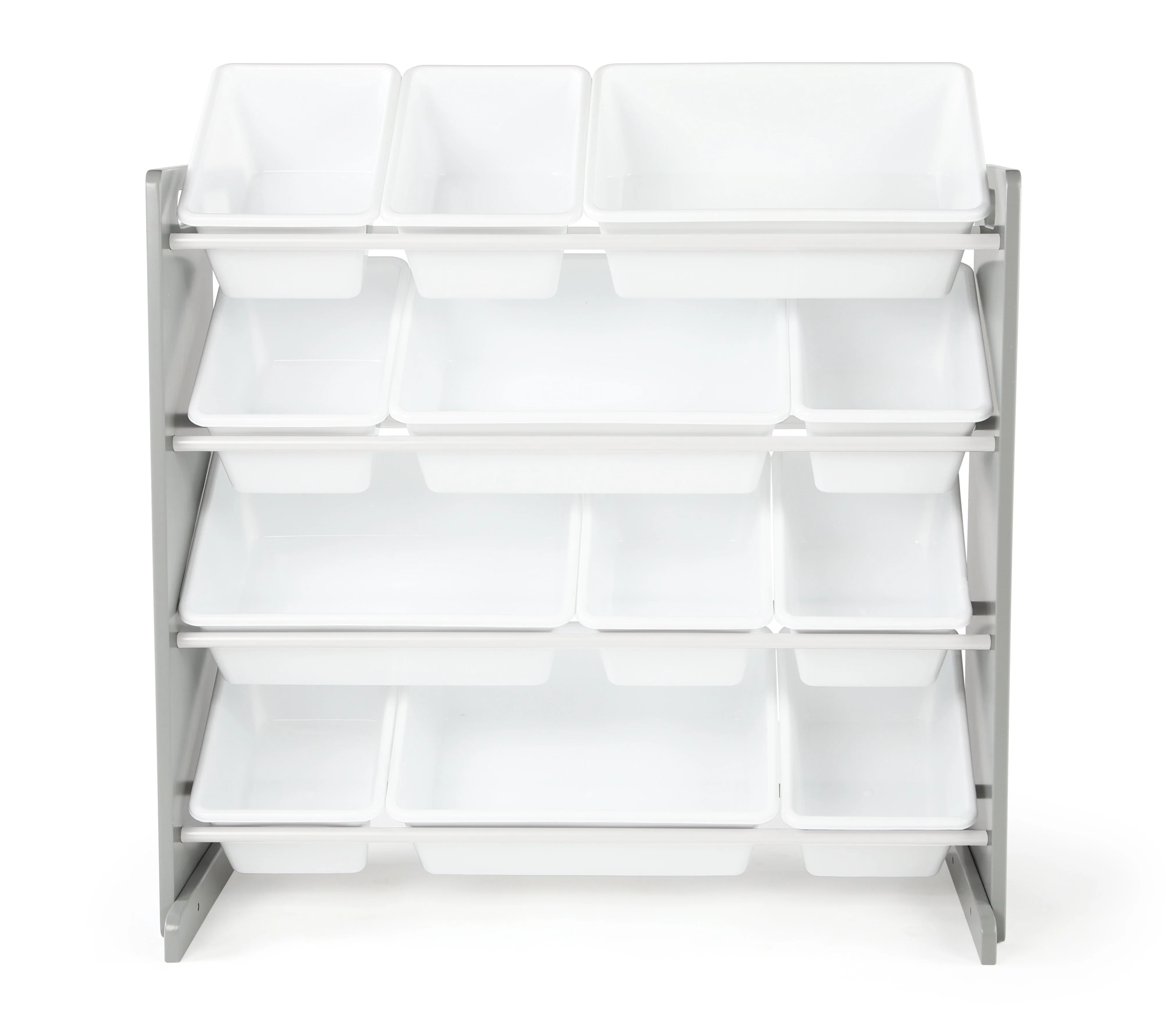 Inspire Grey and White 12-Bin Toy Organizer
