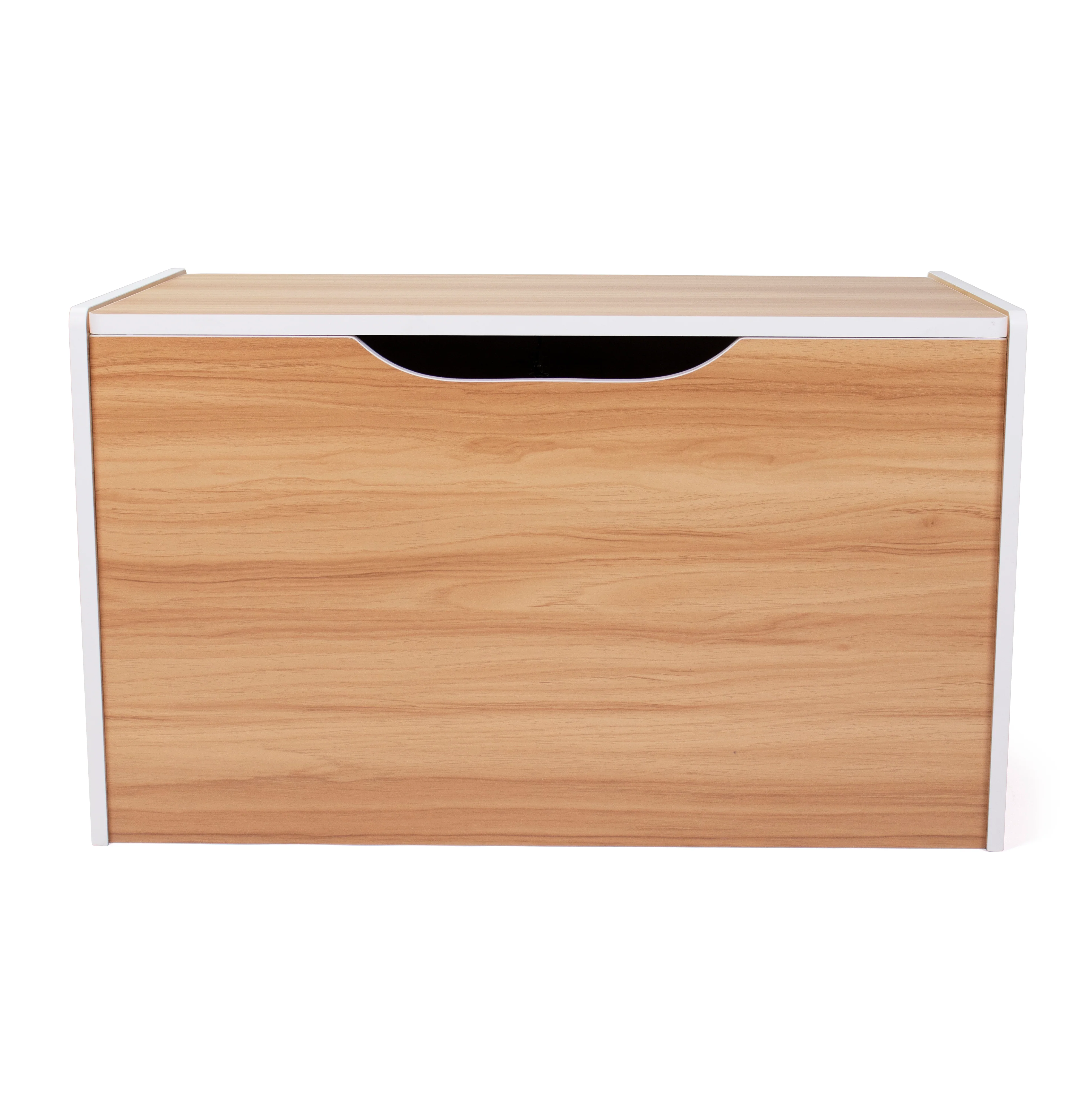 Humble Crew Journey Hinged Toy Storage Chest with Lid, Natural/White