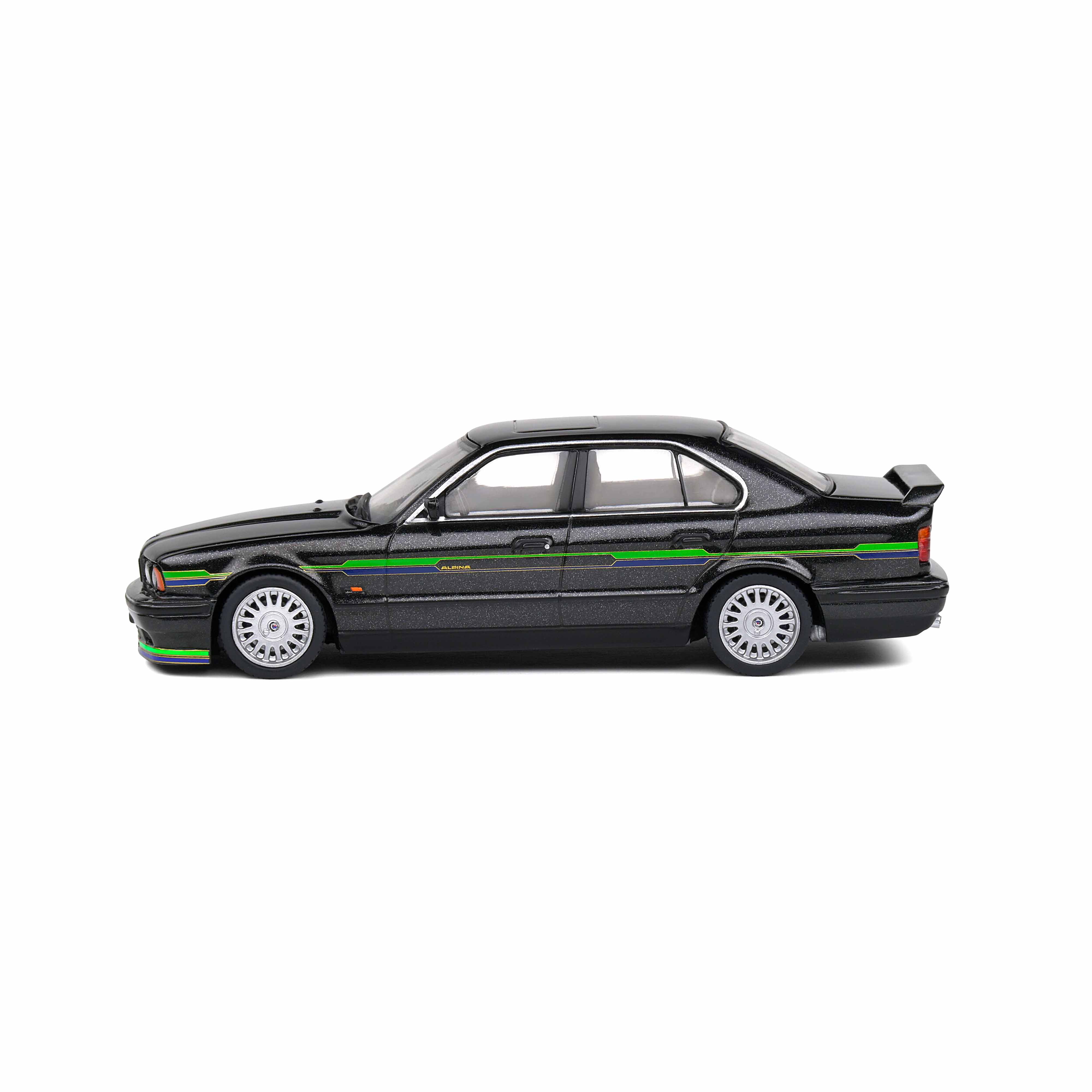 BMW Alpina B10 (E34) Biturbo Black and Green Stripes 1994 1:43