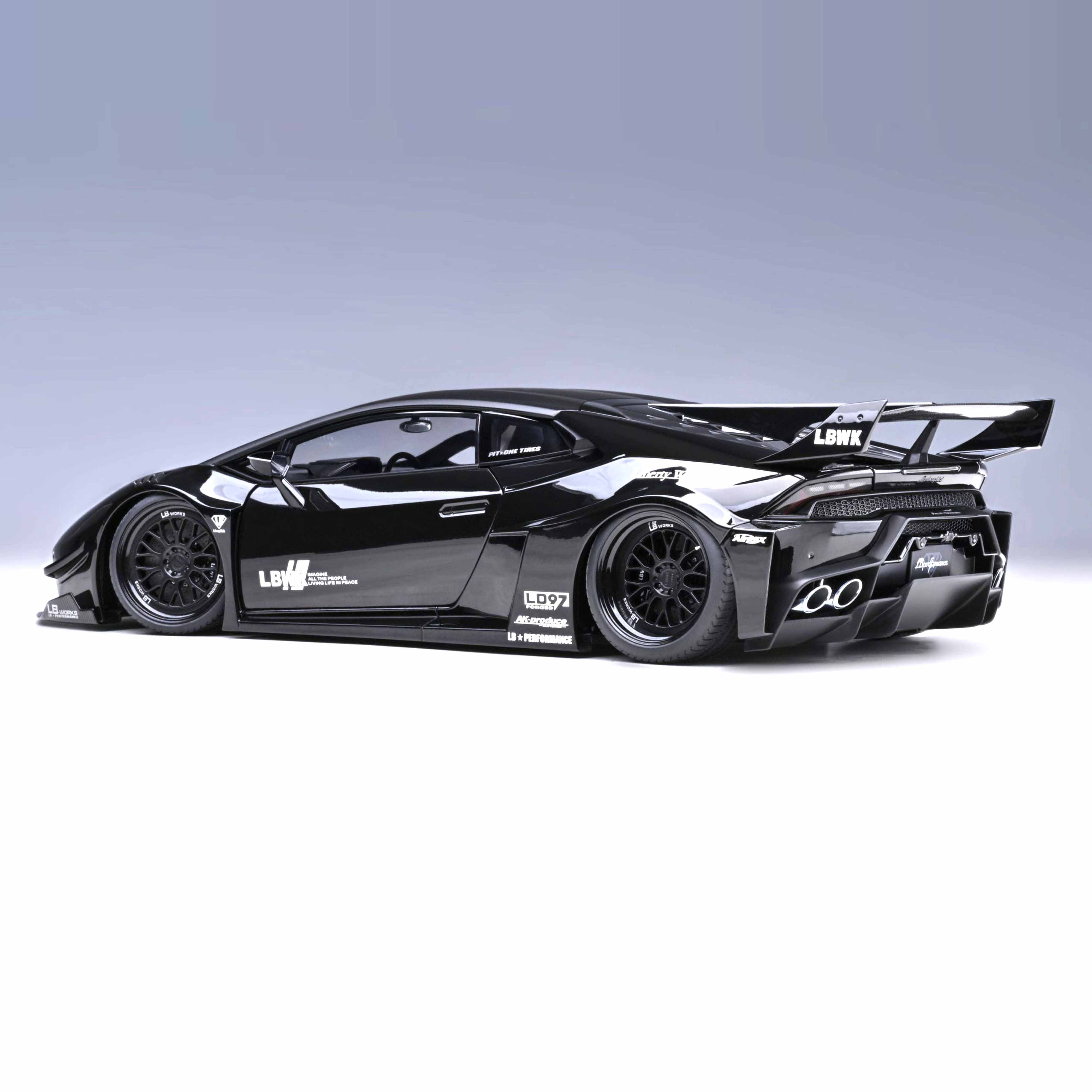 Liberty Walk LB Silhouette Lamborghini Huracan GT 2019 Black 1:18
