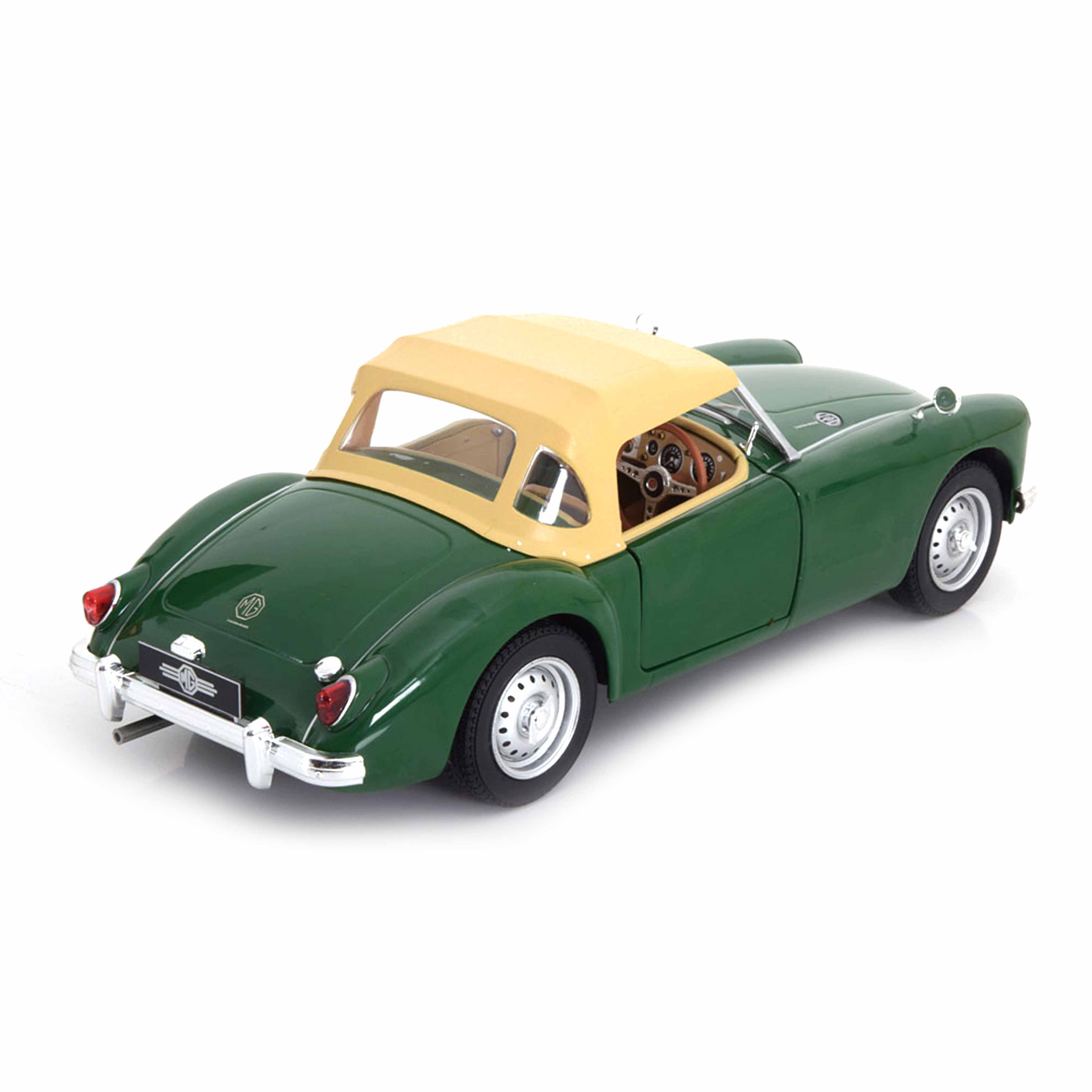 MG A MK1 with Softtop 1959 Green/Creme 1:18