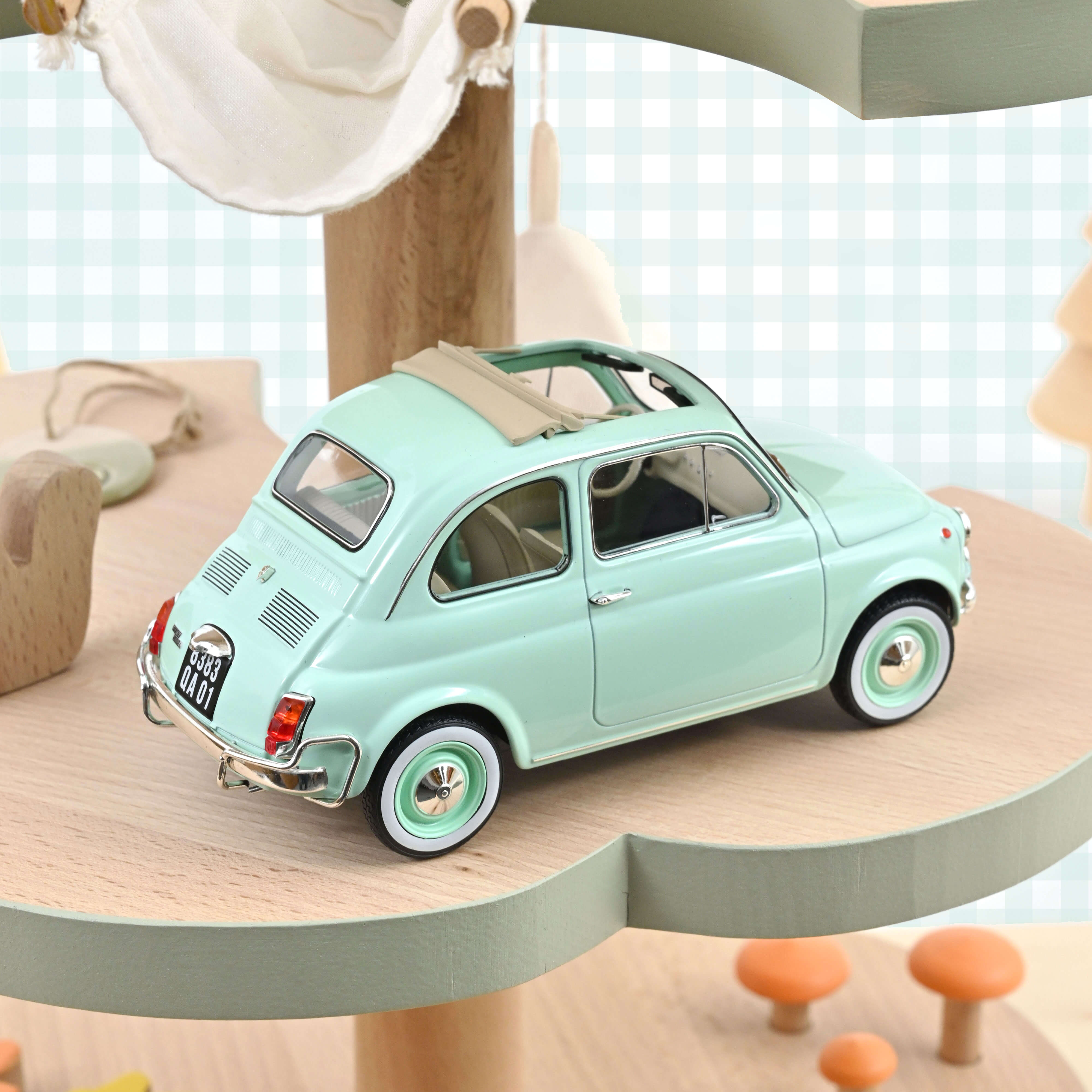 Fiat 500 L 1968 Pastel Blue birth gift 1/18