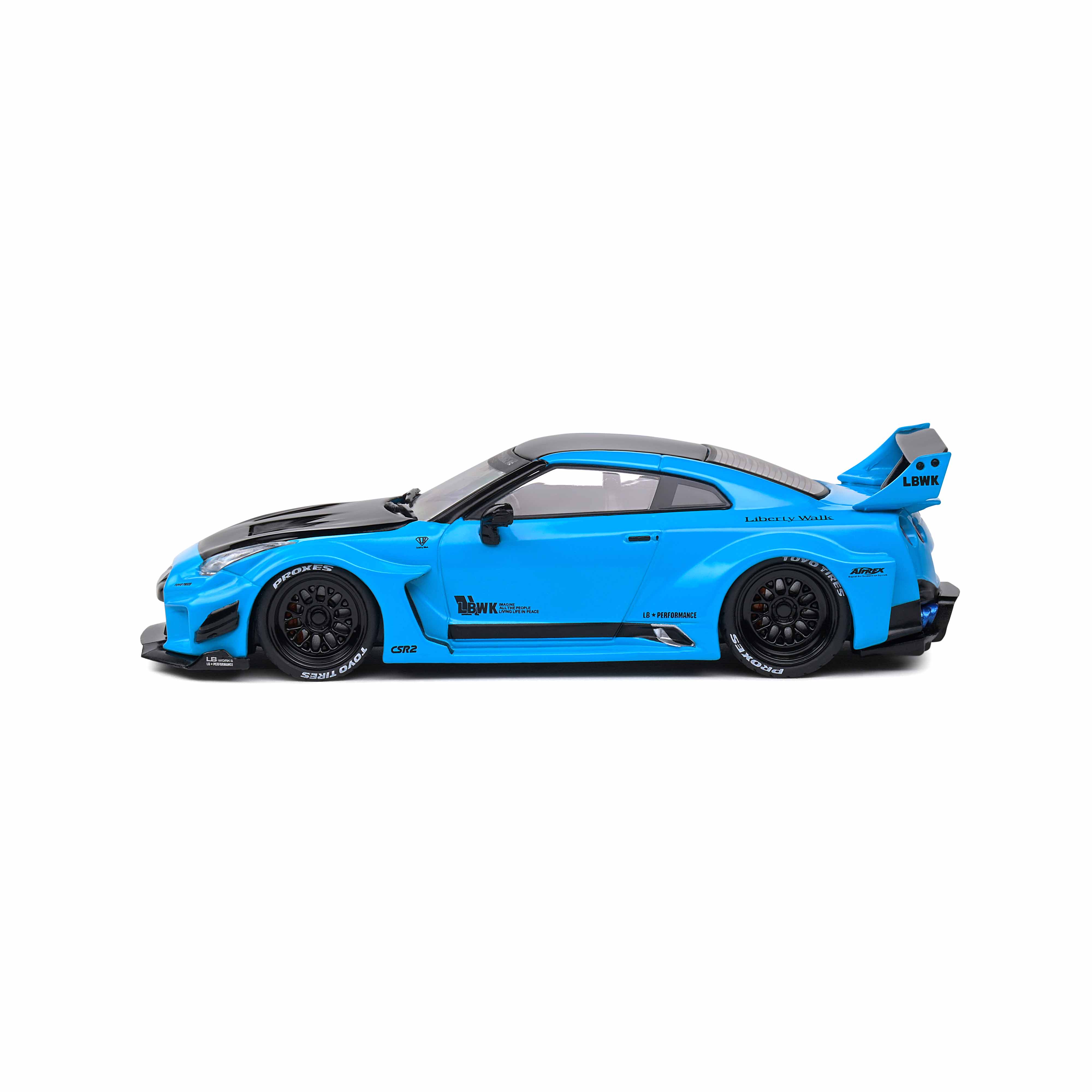 Nissan GTR35 LBWK Silhouette Turquoise 2019 1:43