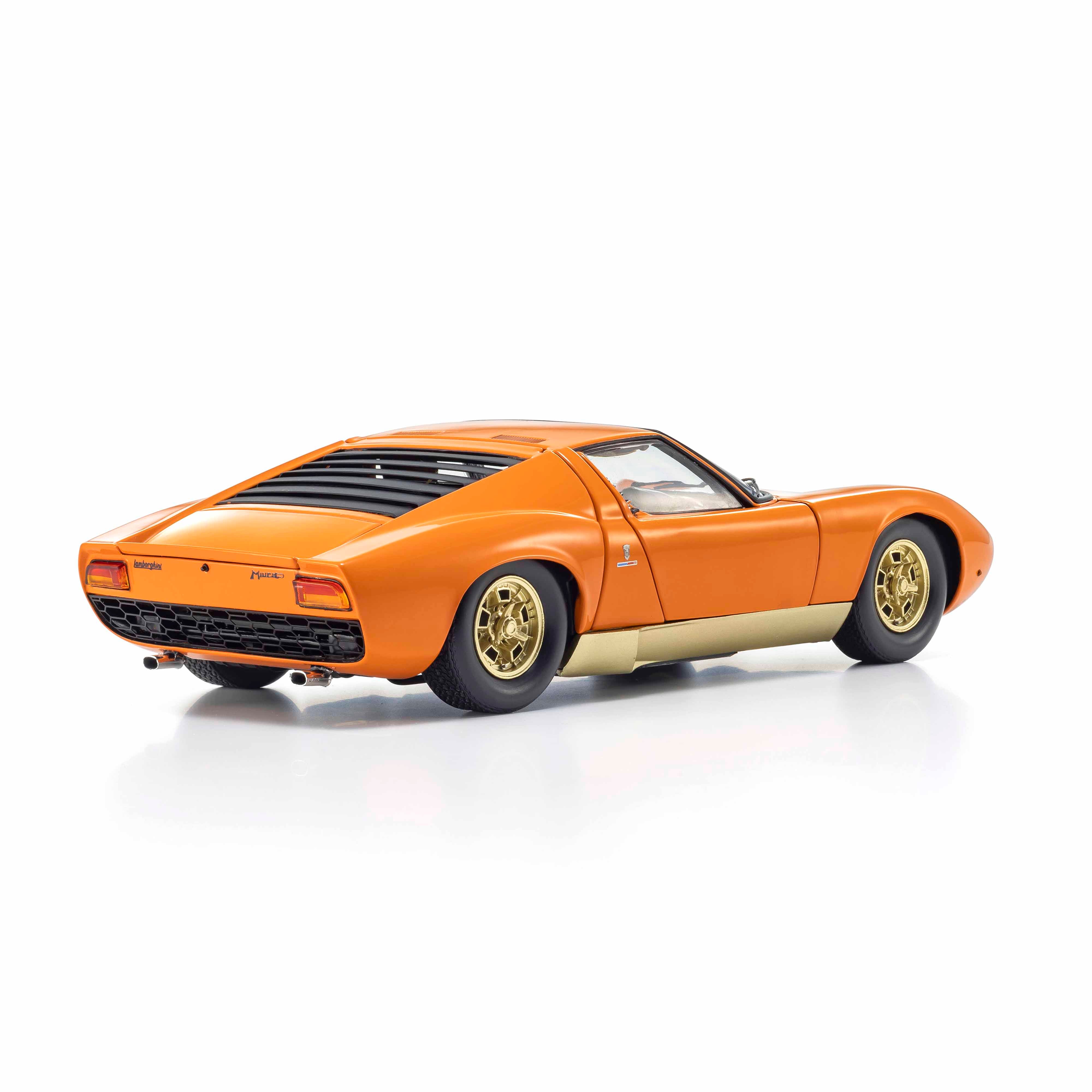 Lamborghini Miura P400 Orange/Or (Intérieur Marron) 1/18