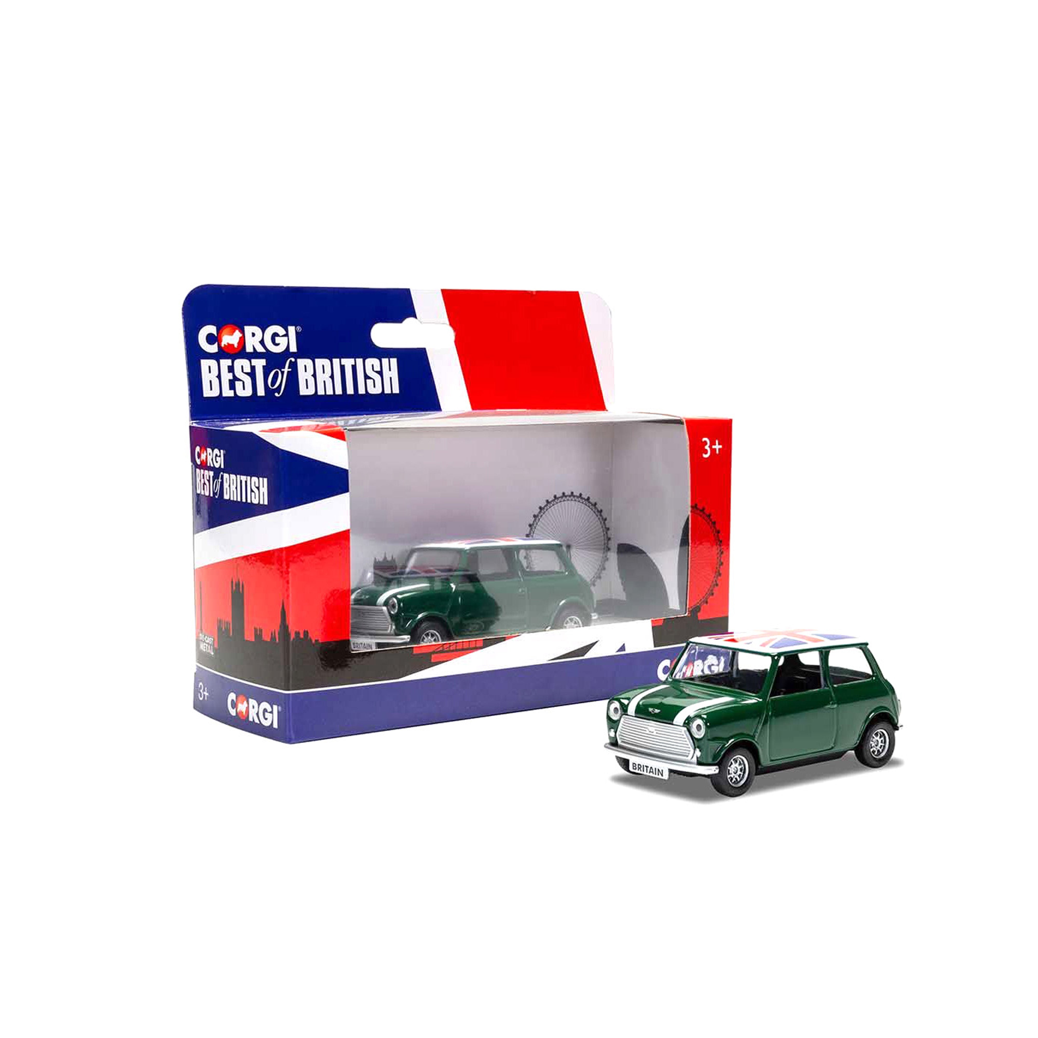 Mini Cooper Green English Flag 1:36