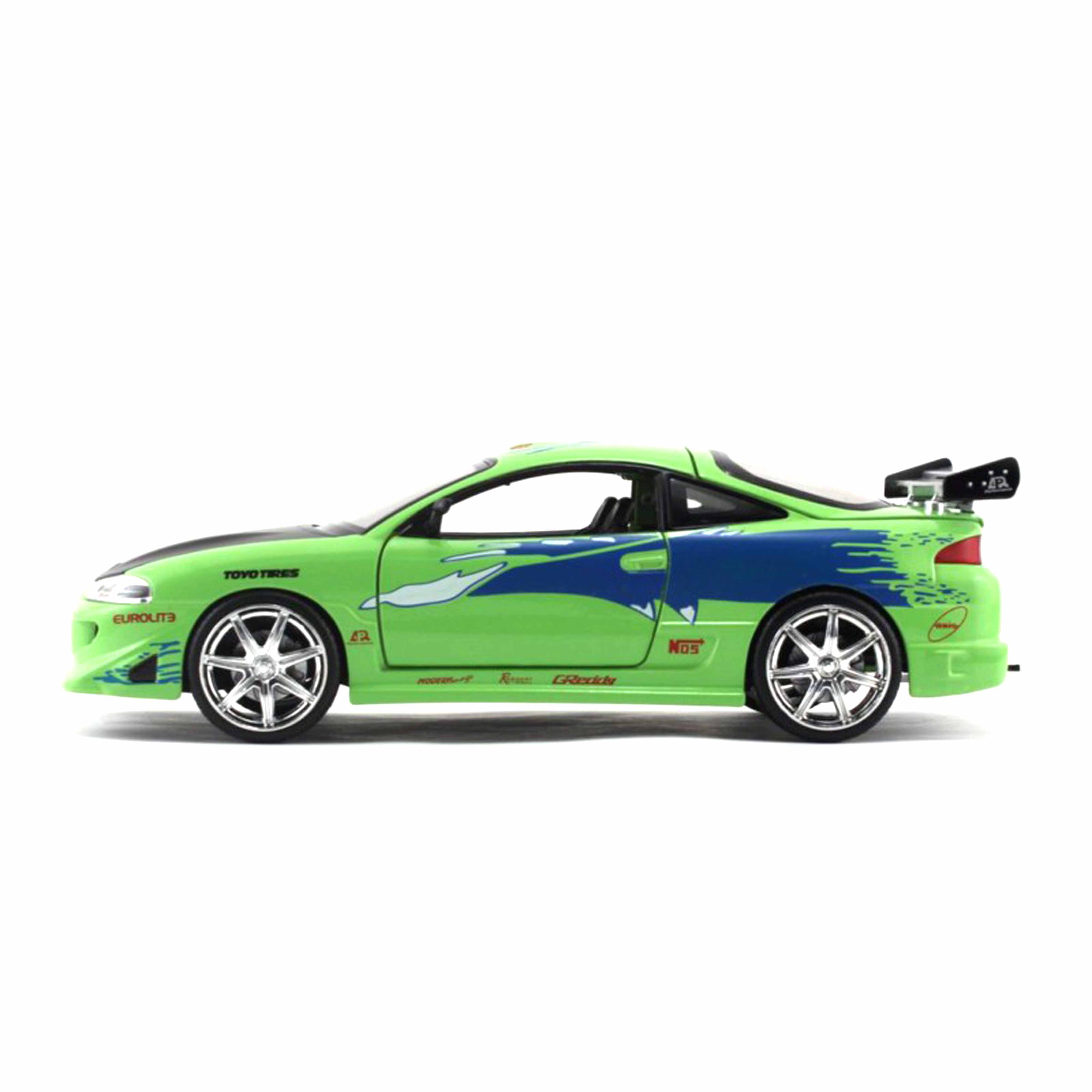 Mitsubishi Eclipse Green Brian O'Connor 1995 Fast and Furious 1:24