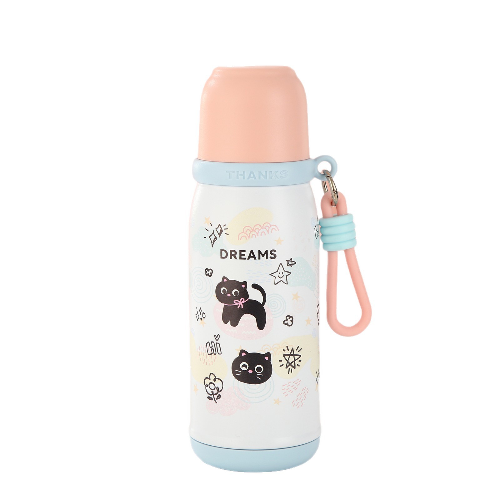 Cat Pattern Vacuum Insulated Water Bottle