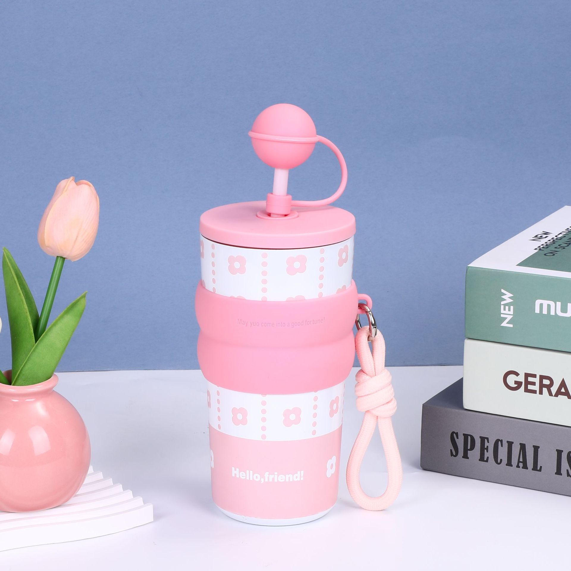 Cute Floral Insulated Cup