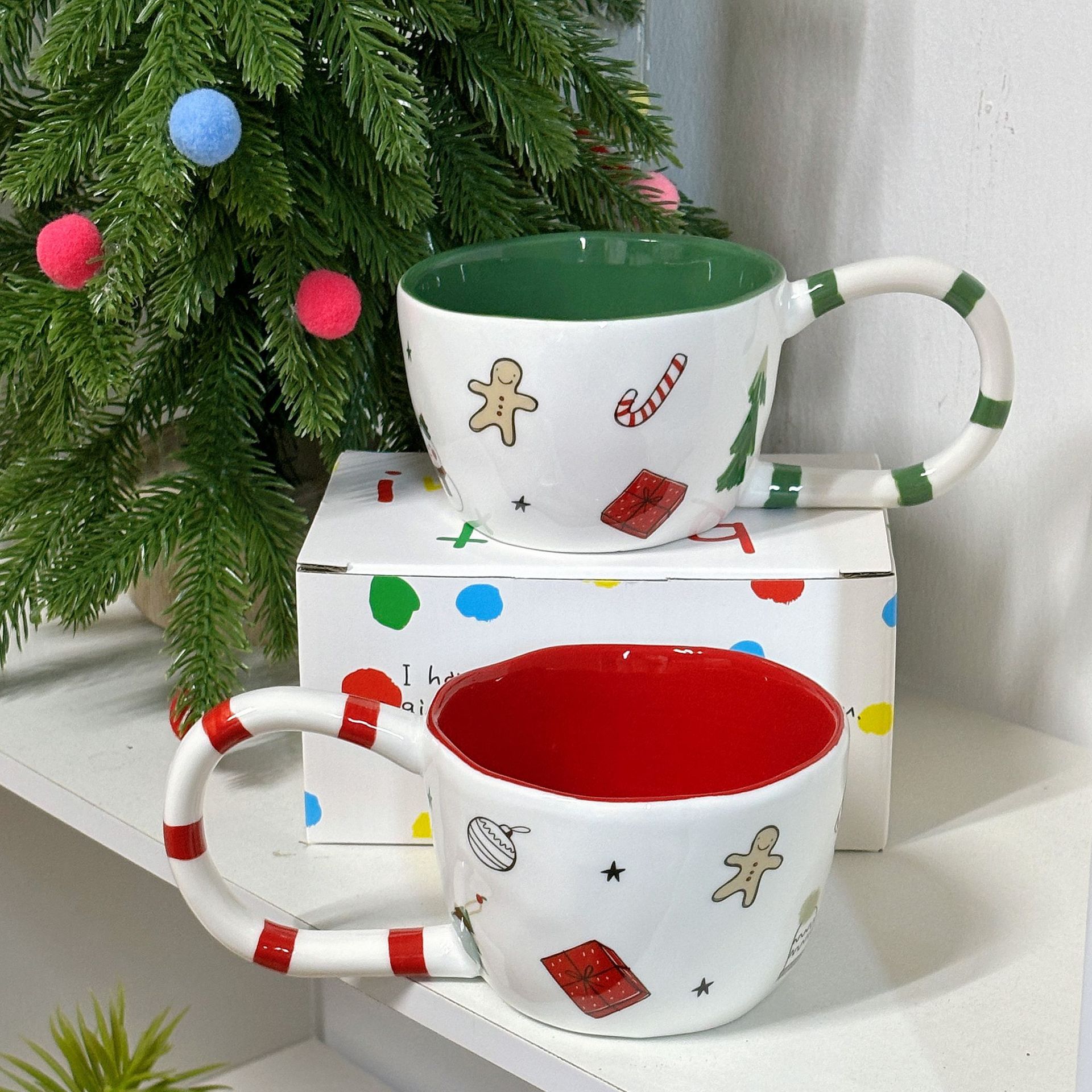 Christmas-themed Ceramic Mugs