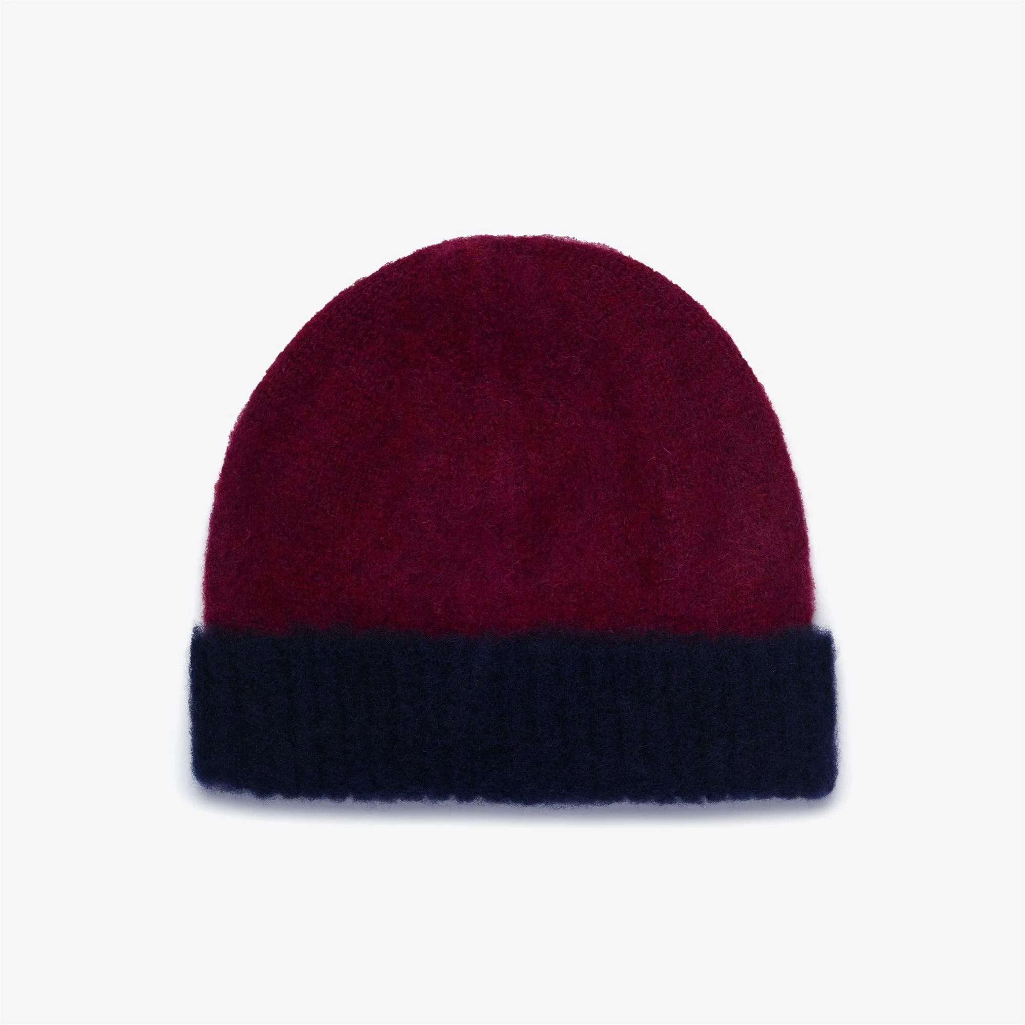 SHAGGYDOG TWO TONE CUFFED HAT - Headwear - Hat - Unisex - BORDEAUX-BLUE