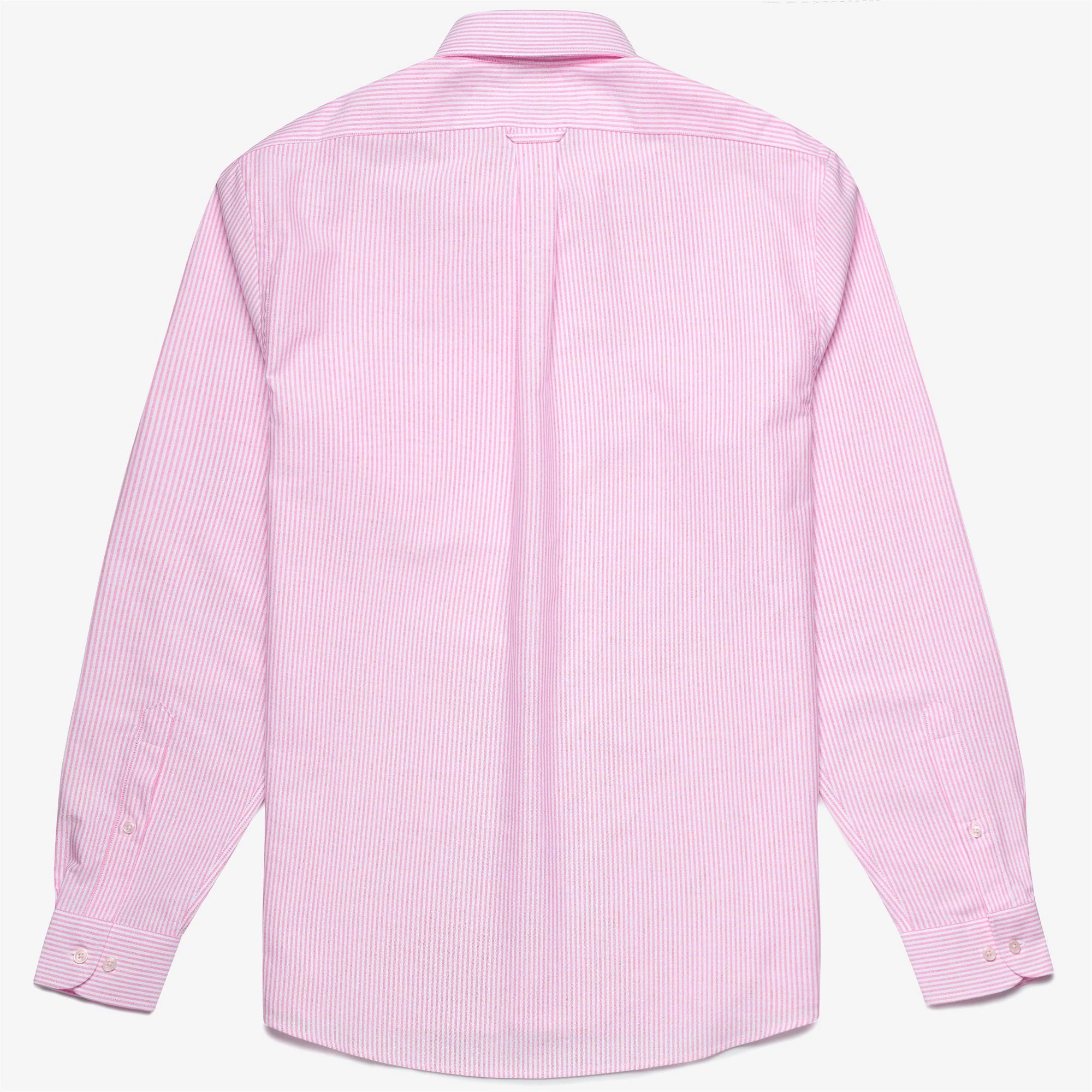 DOUBLING - SHIRTS - Button  Down - Man - RED FUCSIA-WHITE