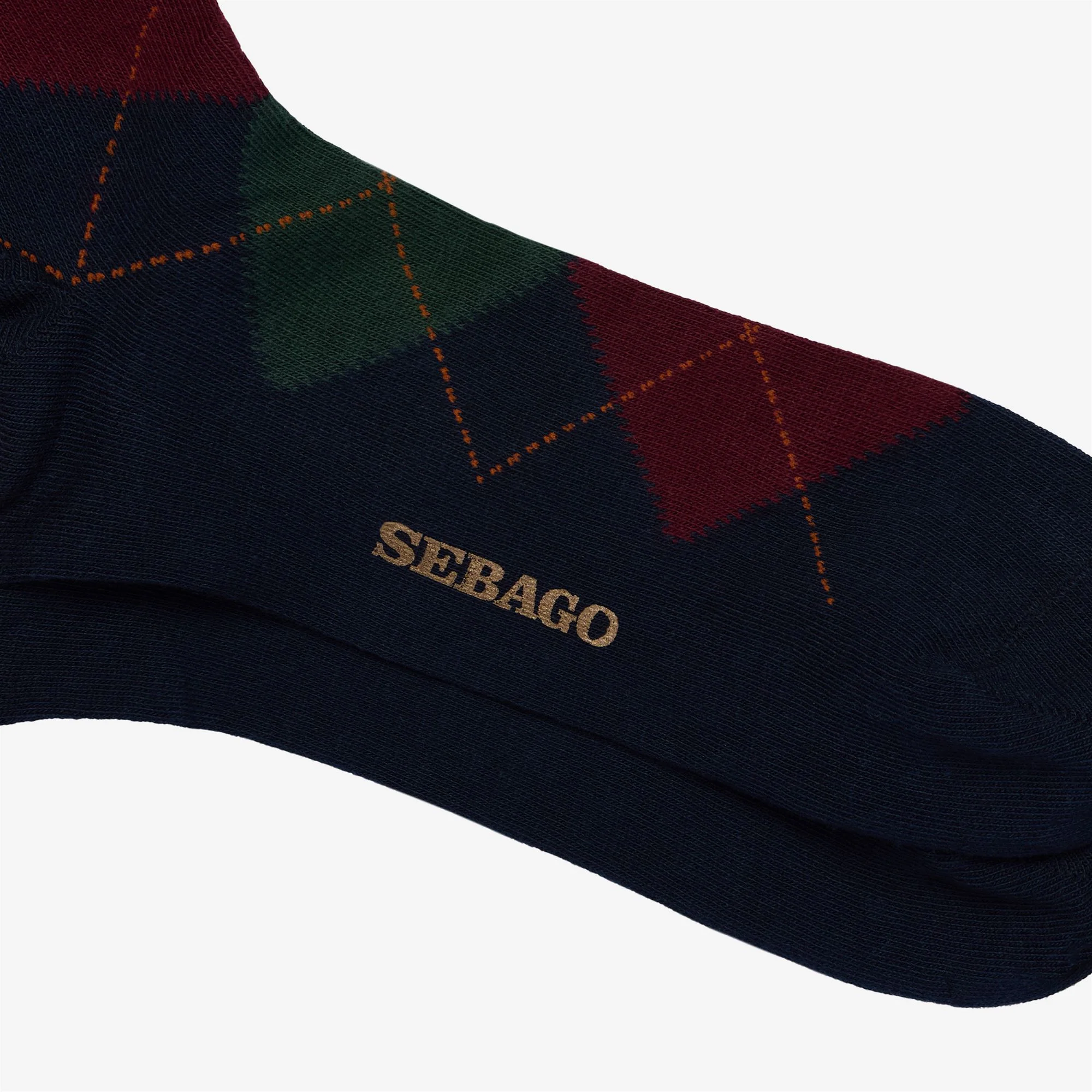 SABATTUS ROMBOL - Socks - Quarter High Sock - Unisex - BLUE NAVY-BORDEAUX-GREEN-ORANGE