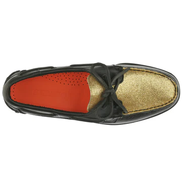 Portland Vamp Glitter Black & Yellow Gold