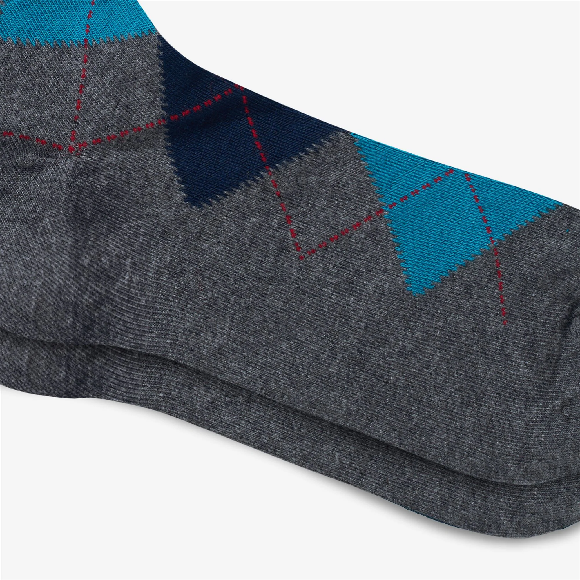 DIXFIELD 6831 - Socks - ANKLE TUBE - Man - GREY-BLUE-TURQUOISE-RED