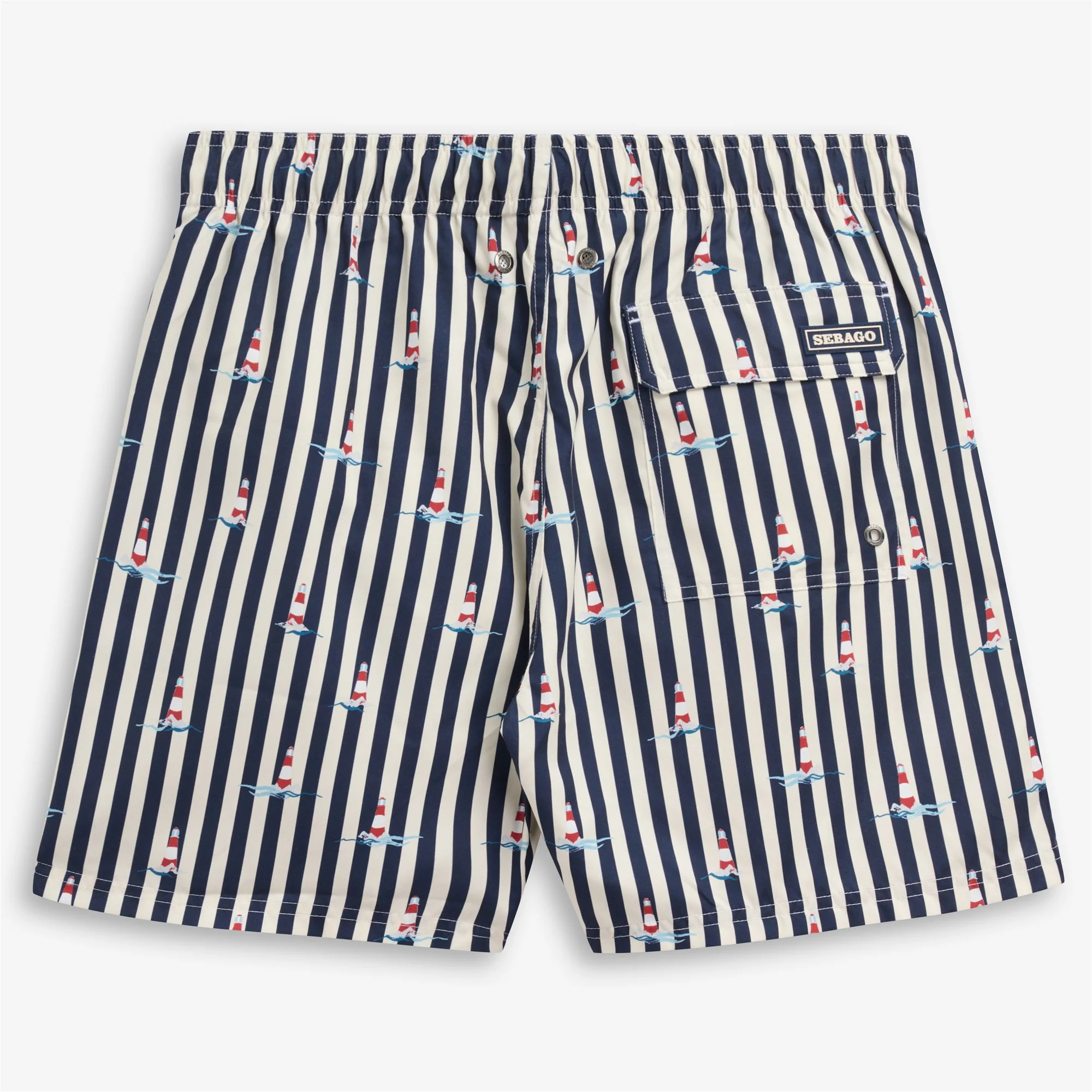 MINOT - Bathing Suits - Swimming Trunks - Man - OFF WHITE-BLUE NAVY