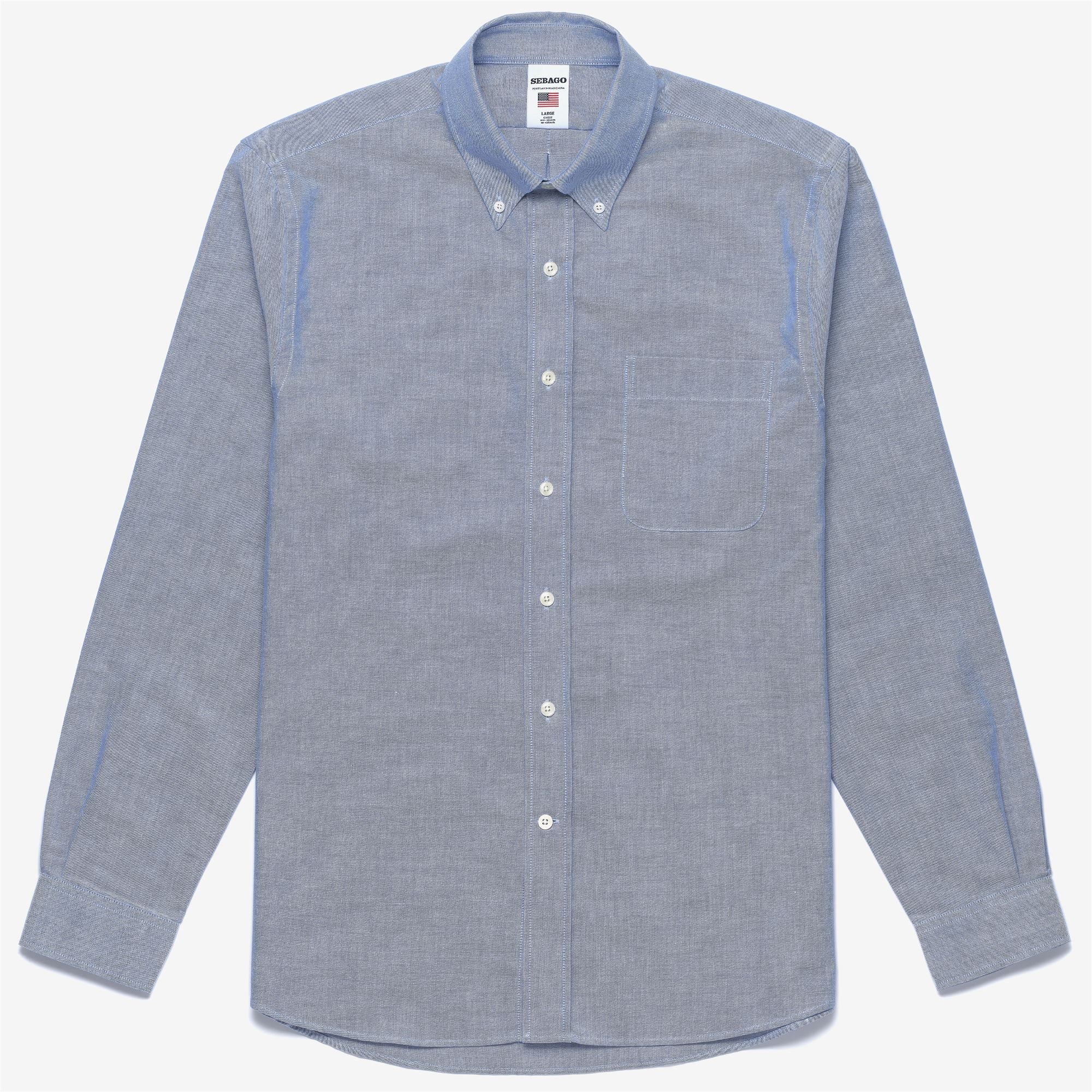 WHALEBACK - SHIRTS - Button  Down - Man - BLUE NEBULAS