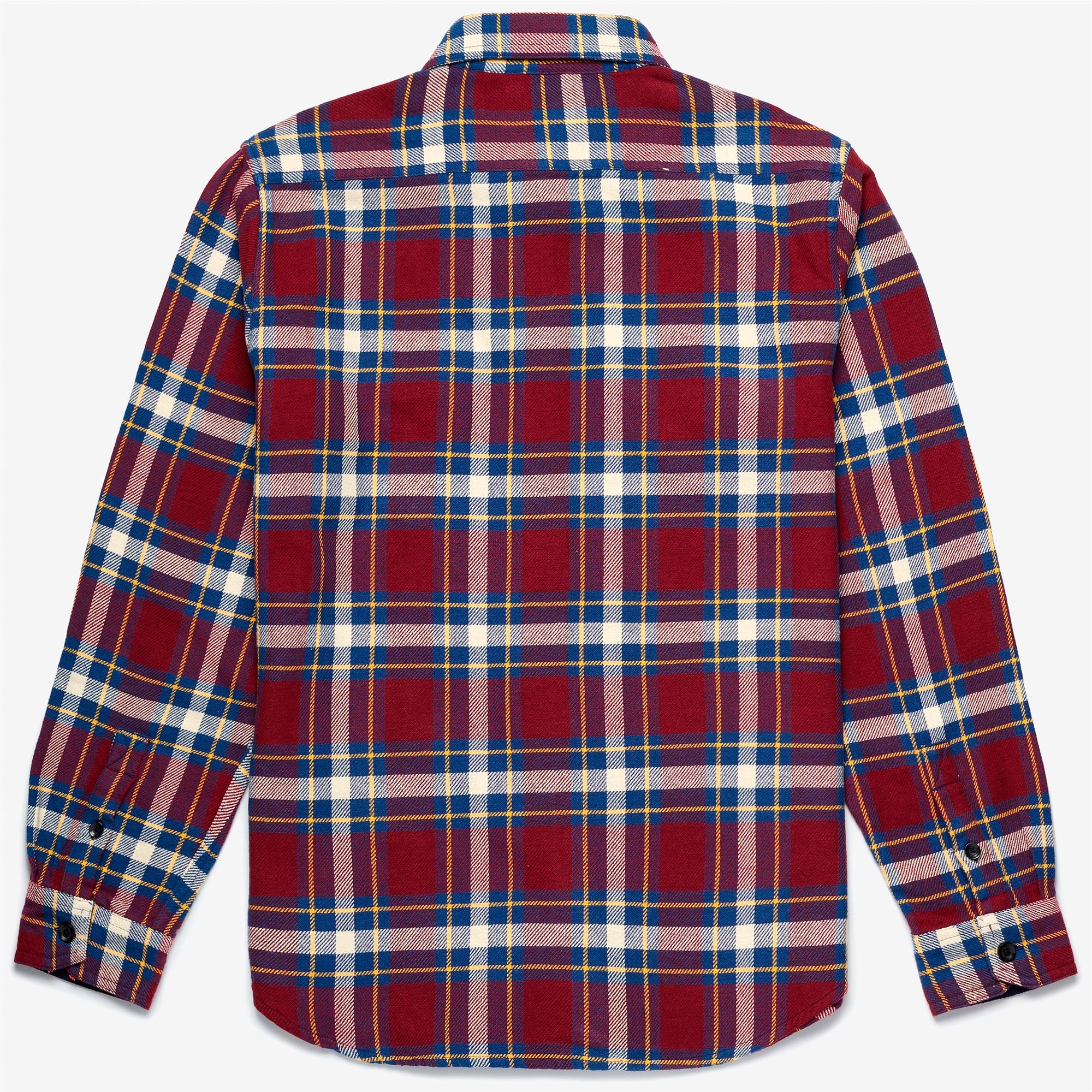 STEUBEN - OVERSHIRT - OVERSHIRTS - Unisex - BORDEAUX-BLUE LT-OFFWHITE -YELLOW