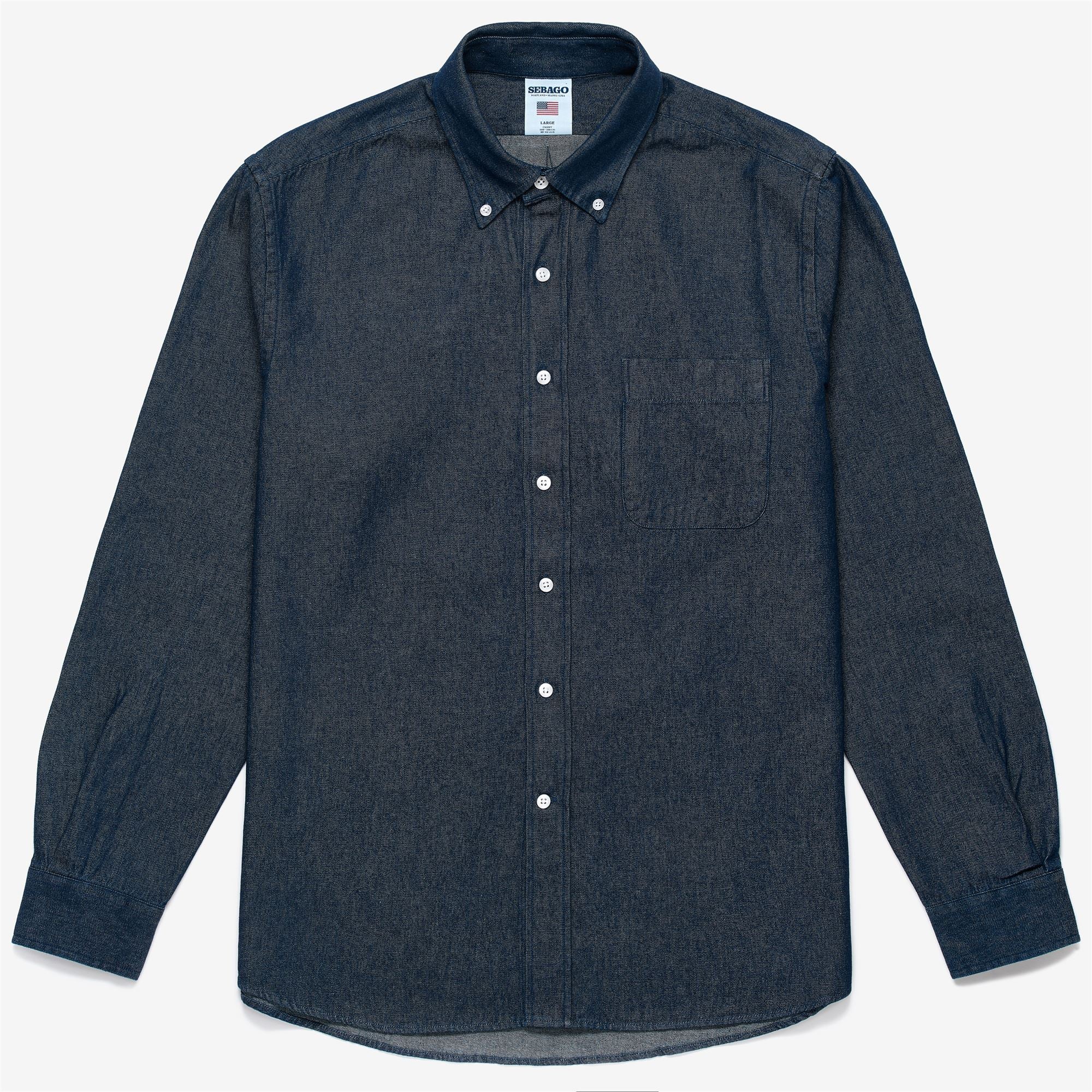 MERCER - SHIRTS - Button  Down - Unisex - BLUE DK DENIM