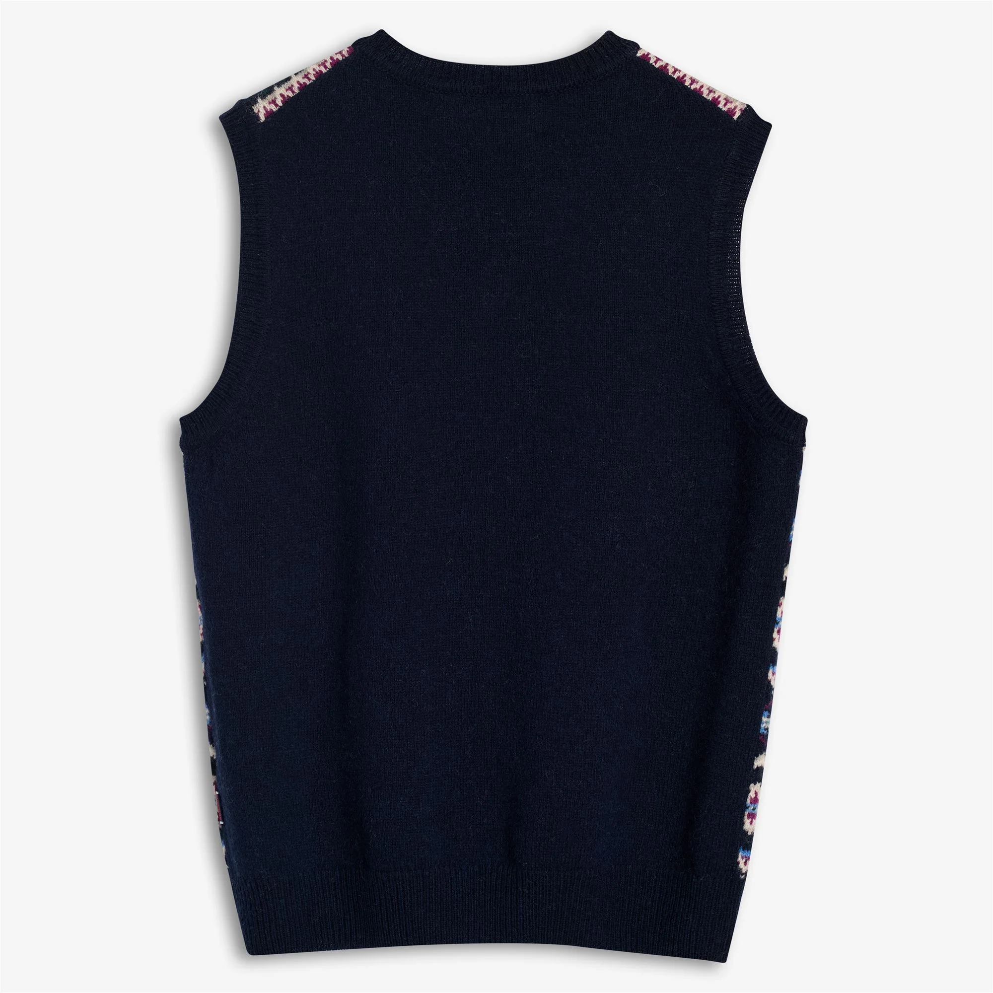 STOW - KNITWEAR - Vest - Unisex - NAVY FANCY JACQUARD