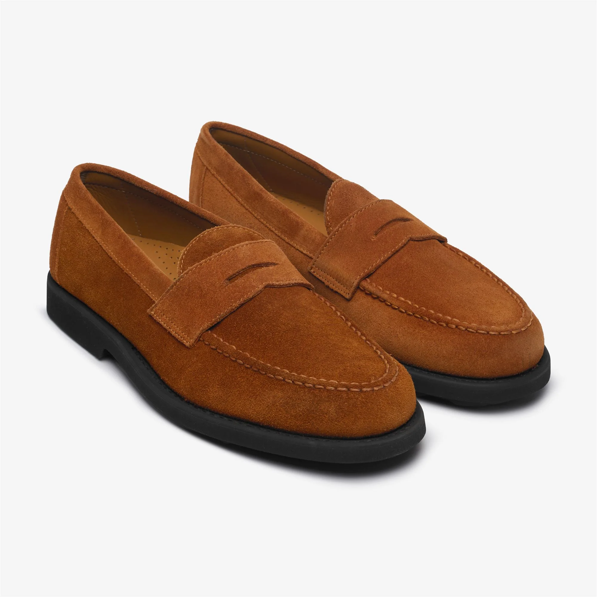 RYAN SUEDE PO - Moc - Moccasin - Man - BROWN COGNAC