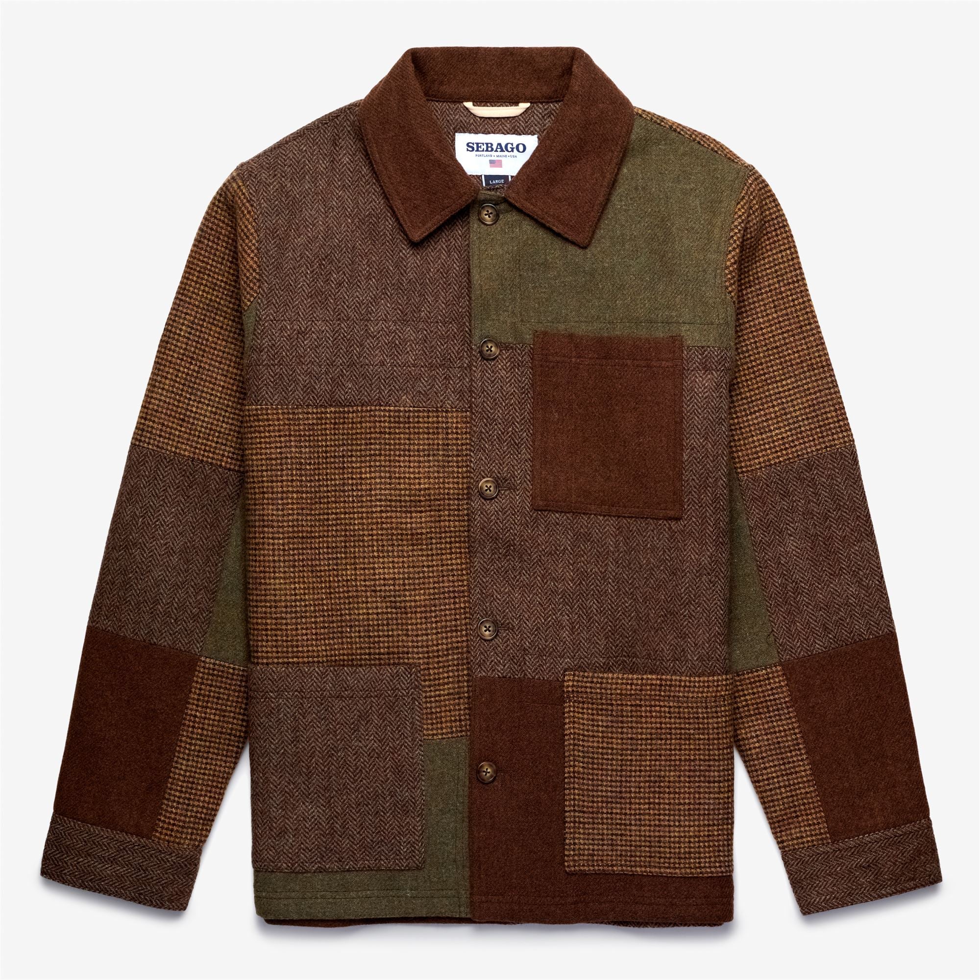 DORR PATCHWORK - Jackets - Mid - Unisex - BROWN MULTICOLOR CHECK