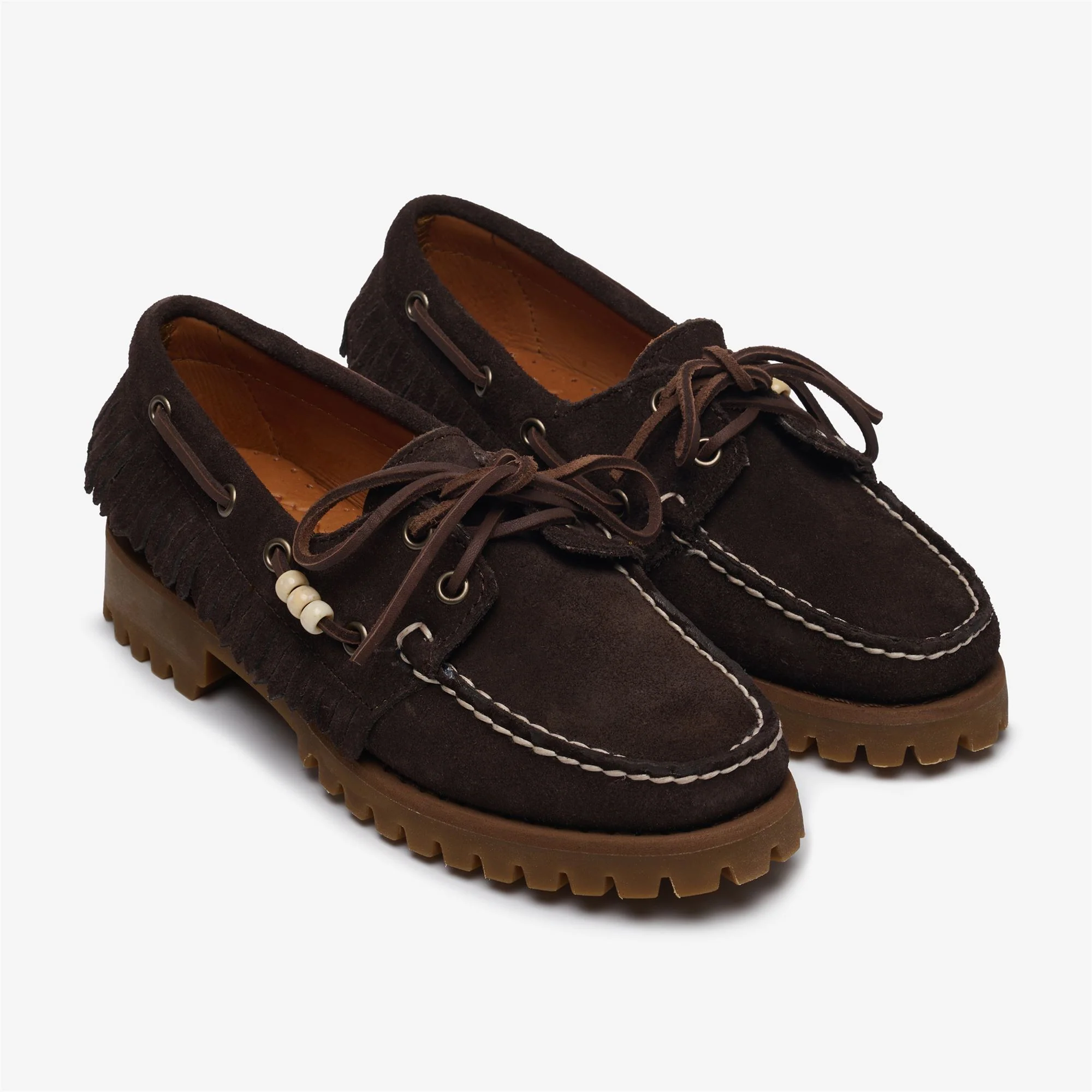 RANGER SUEDE FRINGE WOMAN - Moc - Moccasin - Woman - MOKA