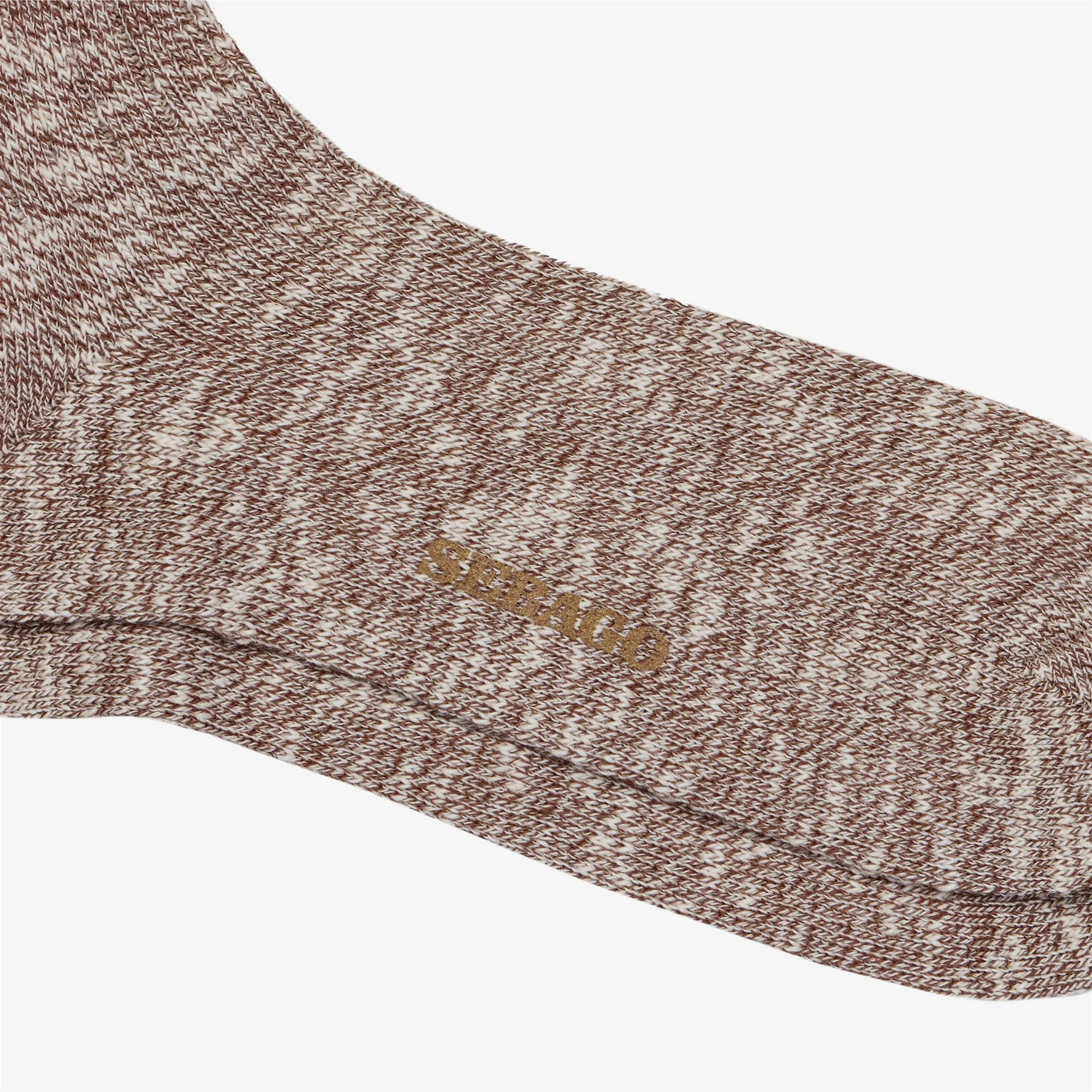 SEBOEIS COUNTRY - Socks - ANKLE TUBE - Unisex - BROWN-OFF WHITE-RED