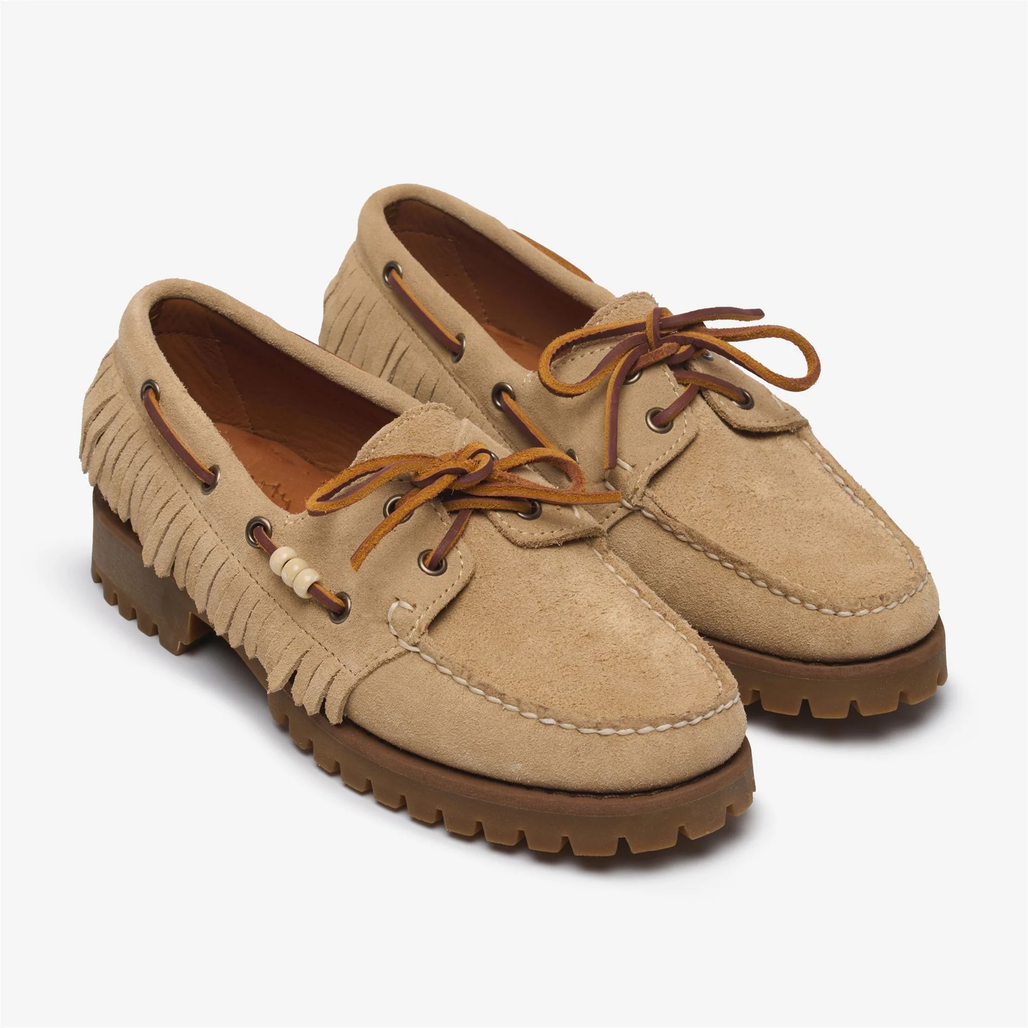 RANGER SUEDE FRINGE WOMAN - Moc - Moccasin - Woman - BEIGE CAMEL