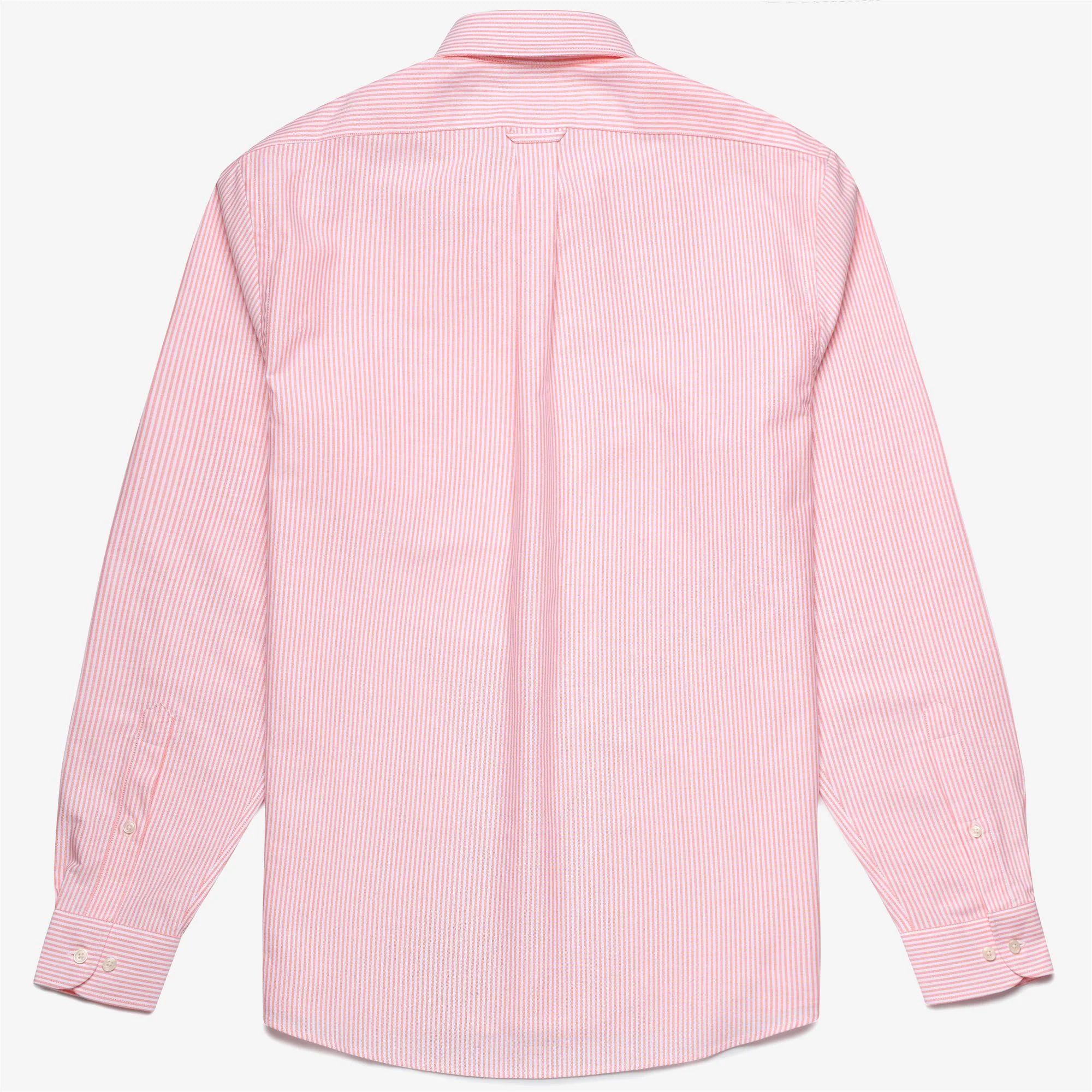DOUBLING - SHIRTS - Button  Down - Man - ORANGE LT-WHITE