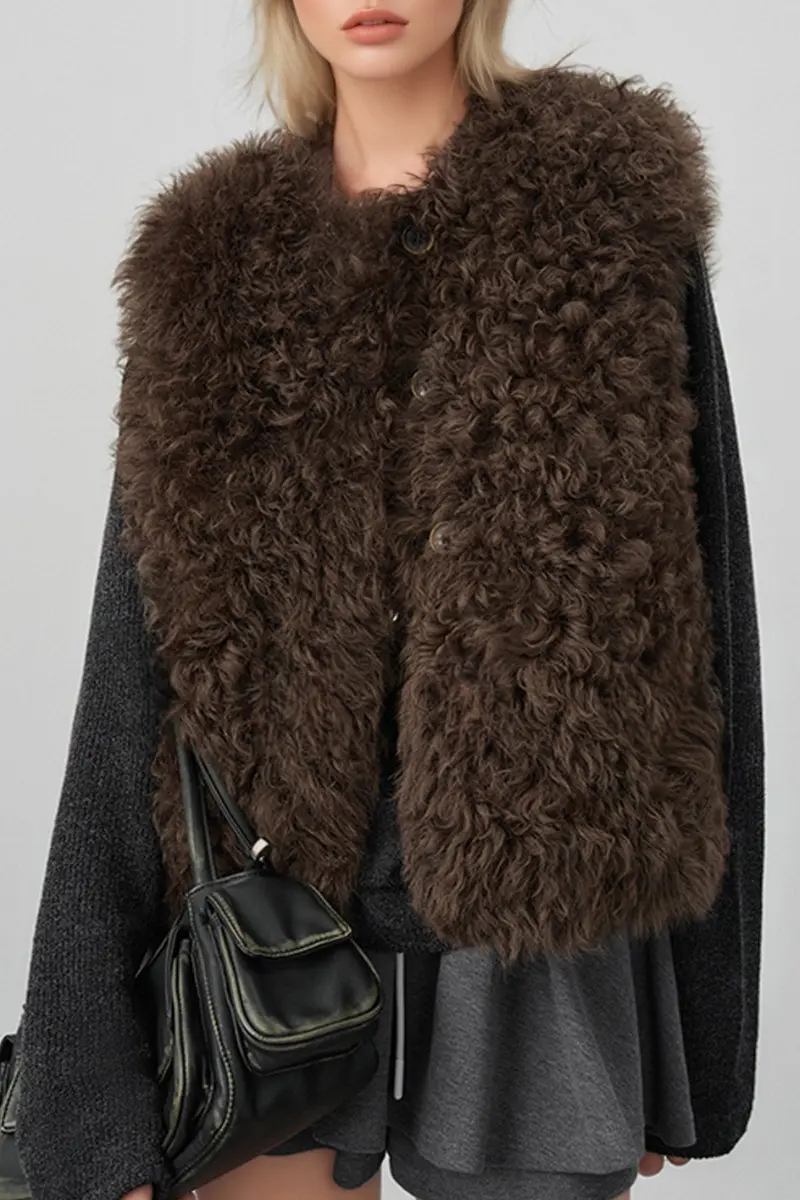 Spain Tigrado Sheepskin Shearling Leather Vest - MIAOOOO