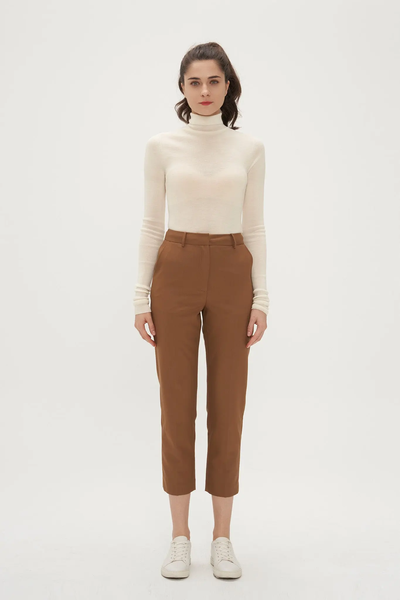 Slim Seamless Wool Turtleneck Sweater - MIAOOOO