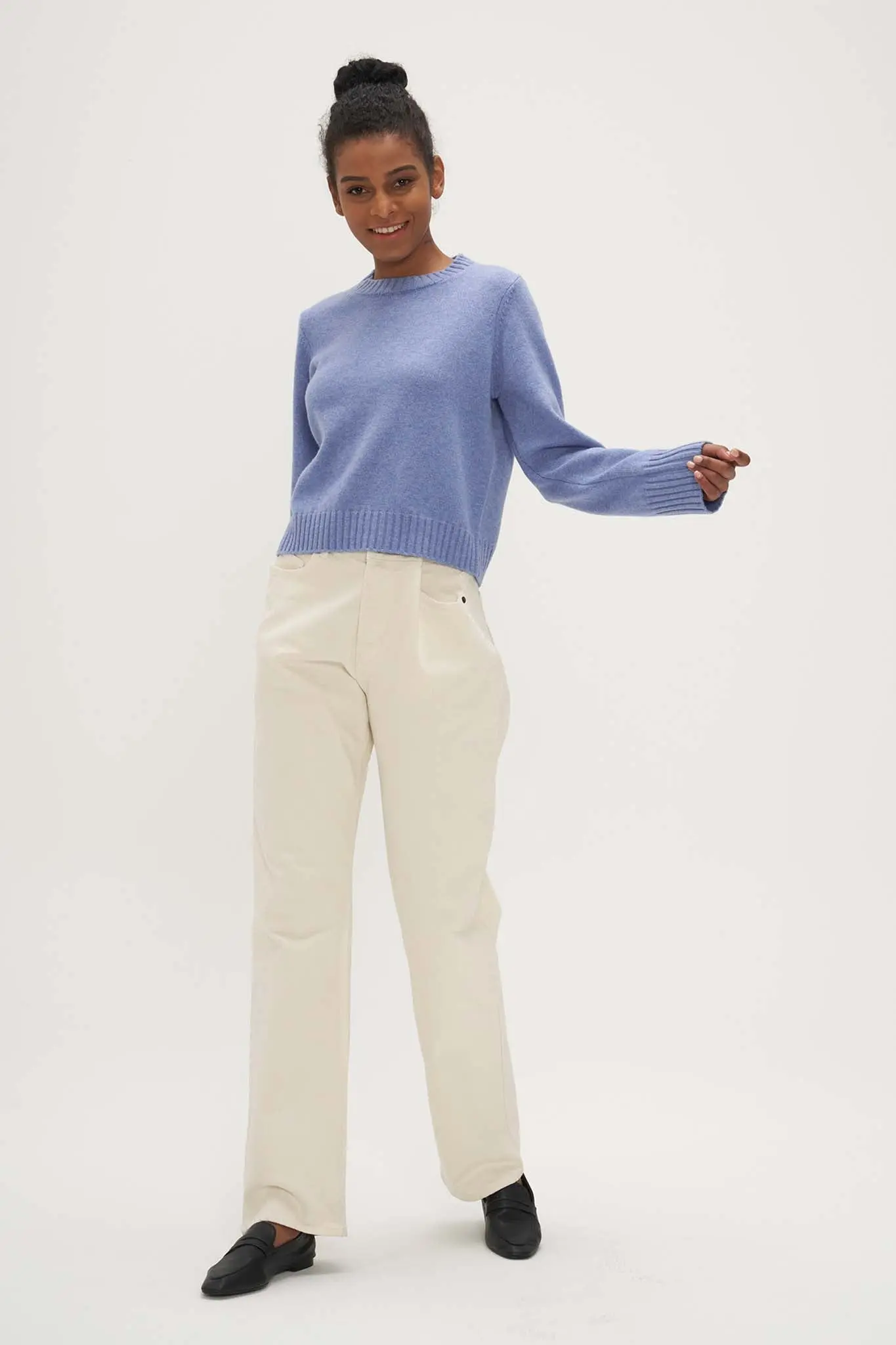 Ribbed Edge Sweater in Cashmere and Wool - MIAOOOO