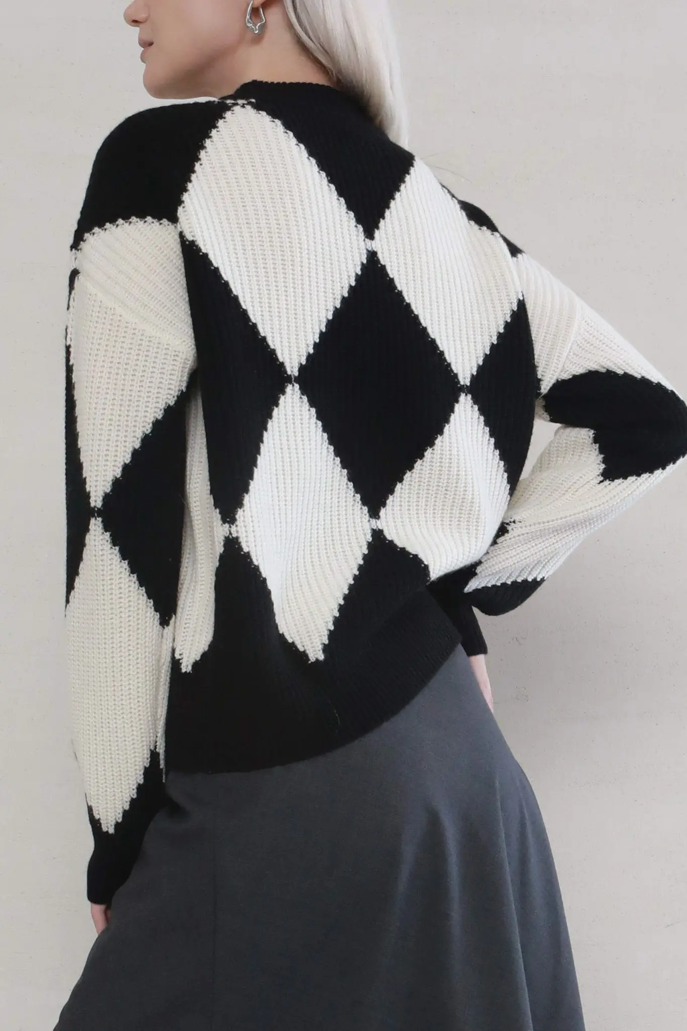 Harlequin Sweater in Wool and Cashmere - MIAOOOO