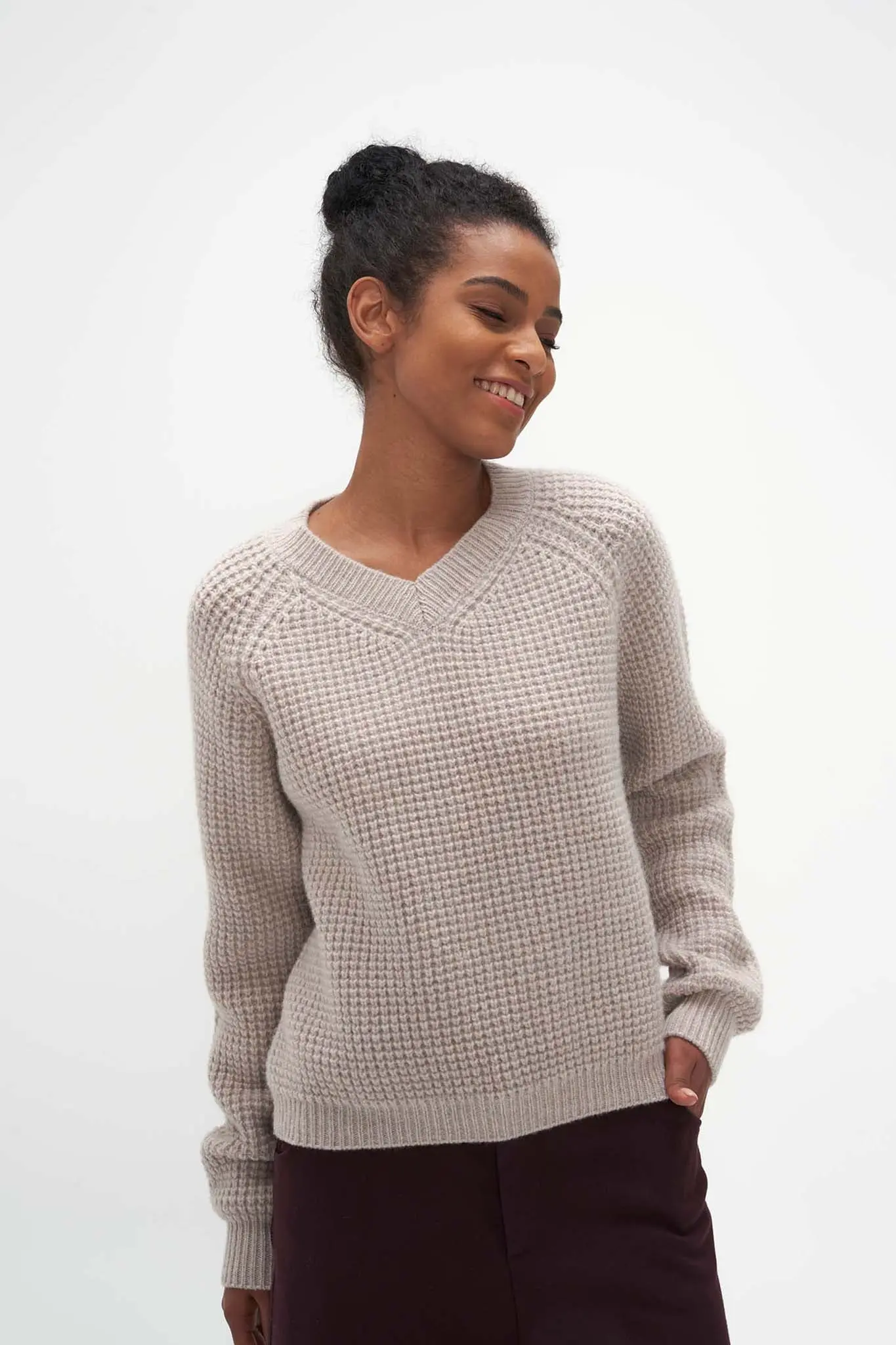 Block Stitch Wool Sweater - MIAOOOO