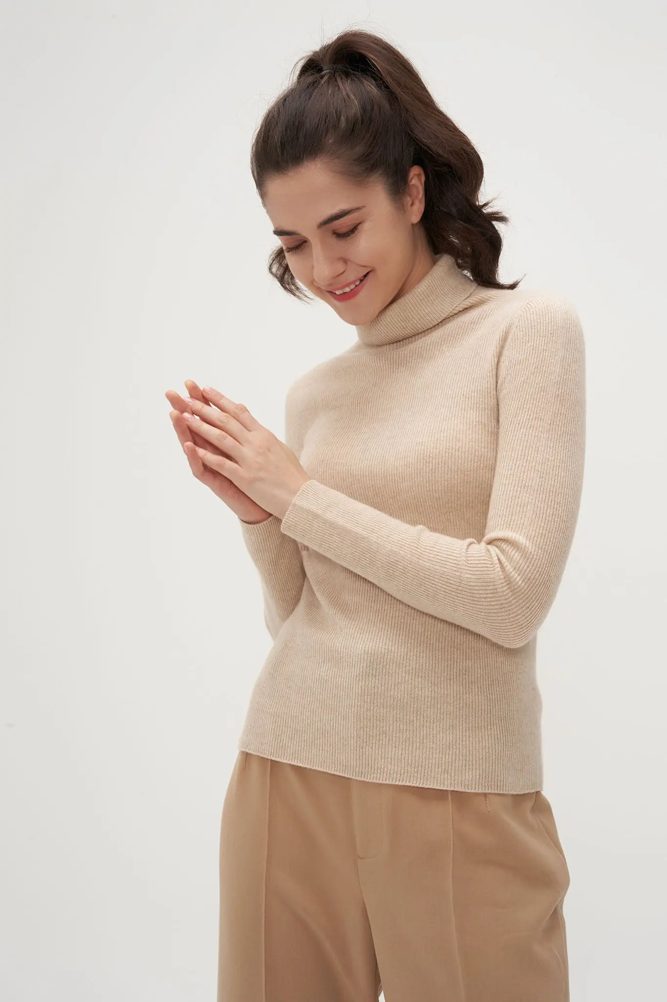 Slim Cashmere Turtleneck Sweater - MIAOOOO