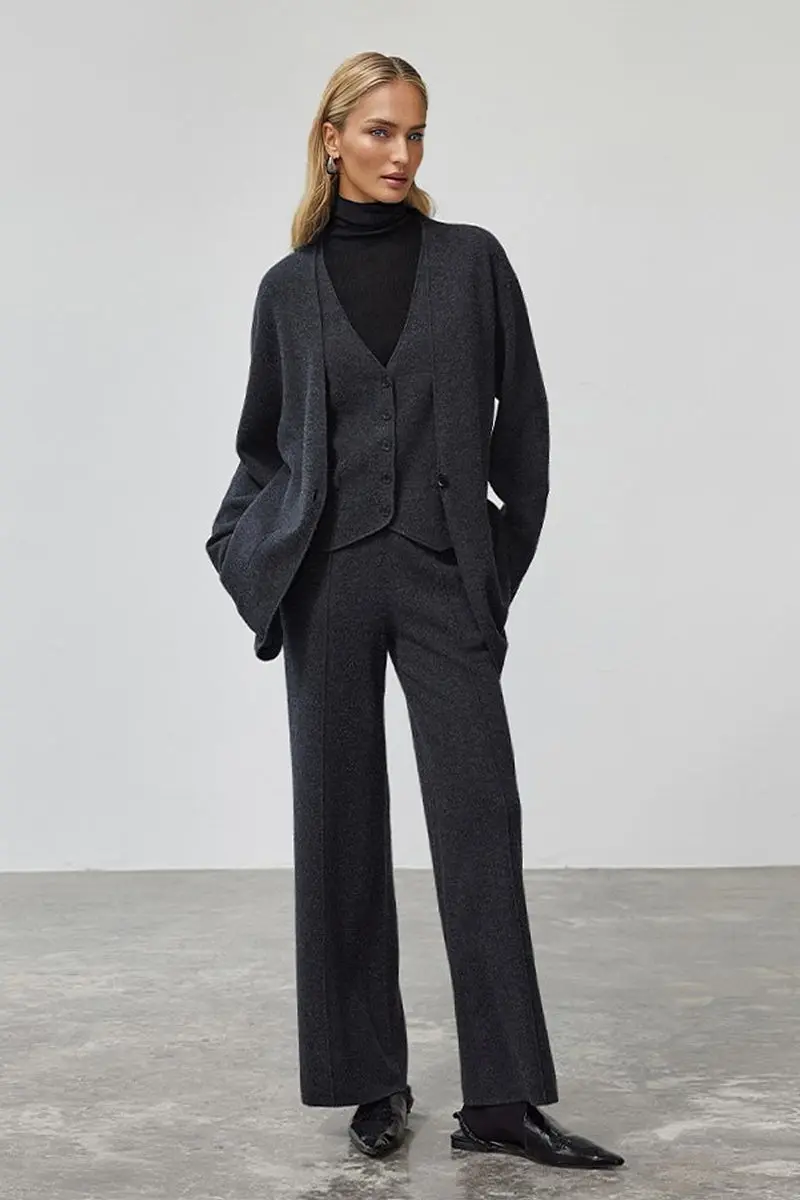 Lightweight Boiled Wool Coatigan Sweater with One Button - MIAOOOO