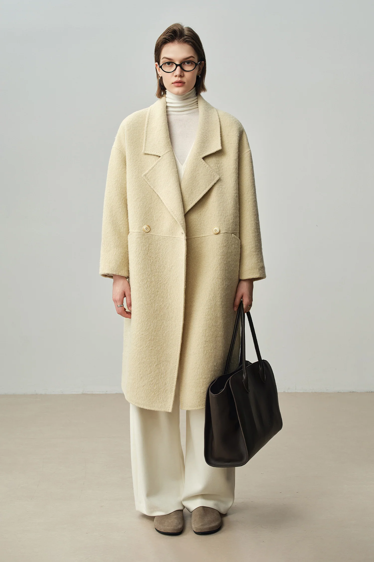 Oversized Alpaca Wool Double-Faced Longline Coat - MIAOOOO