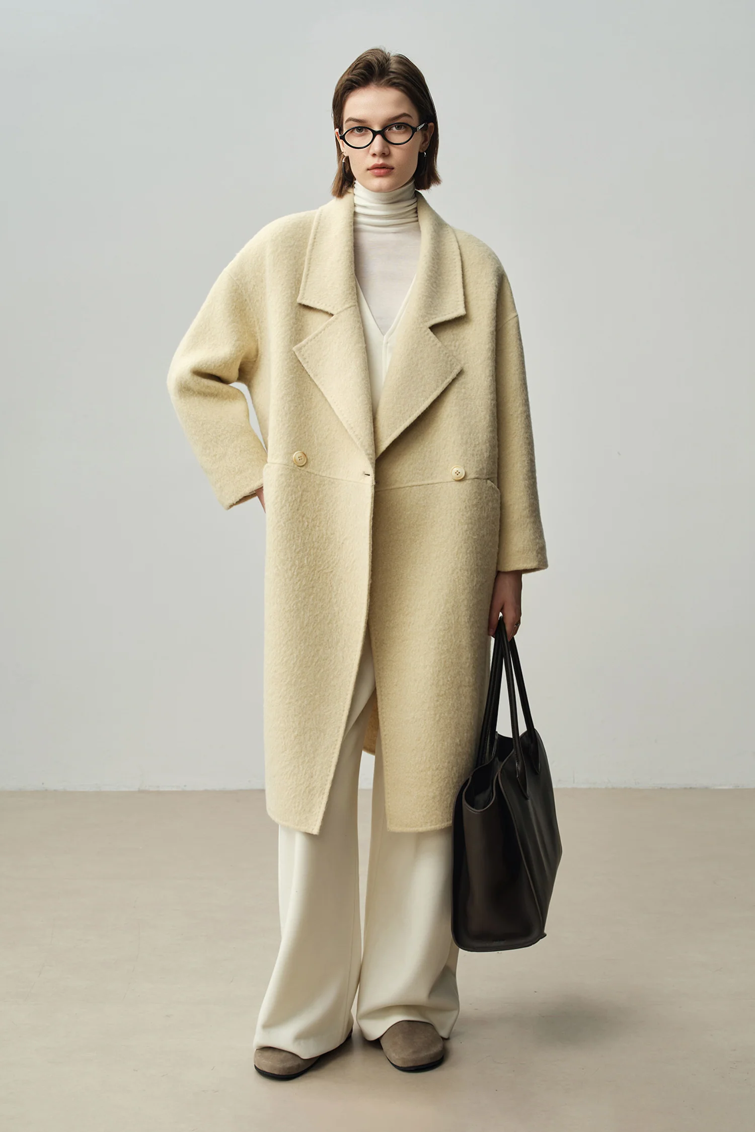 Oversized Alpaca Wool Double-Faced Longline Coat - MIAOOOO